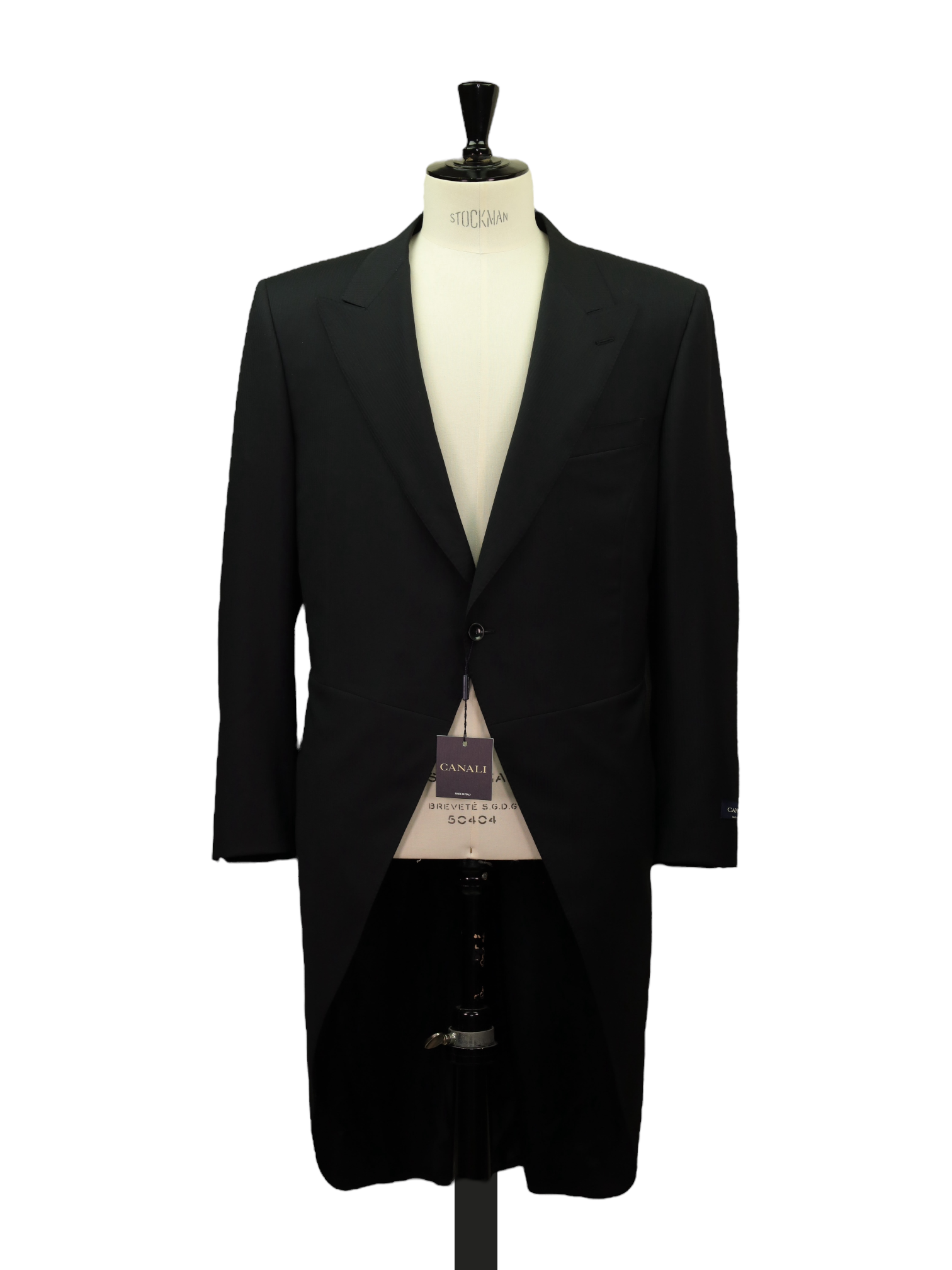 Canali Black & Grey Super 120's Traditional Micro-Herringbone Morning Suit