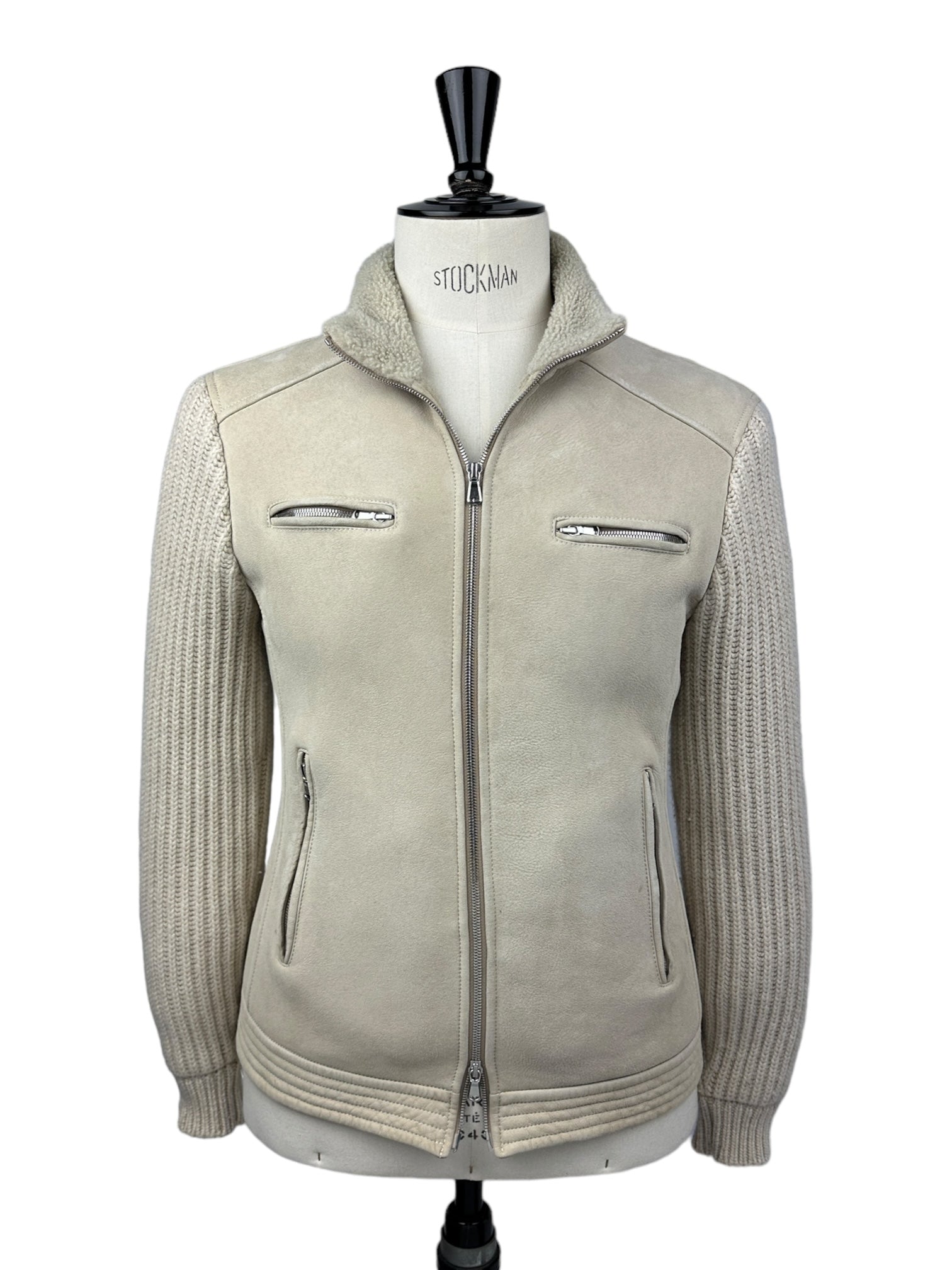 Brunello Cucinelli Beige Shearling Jacket