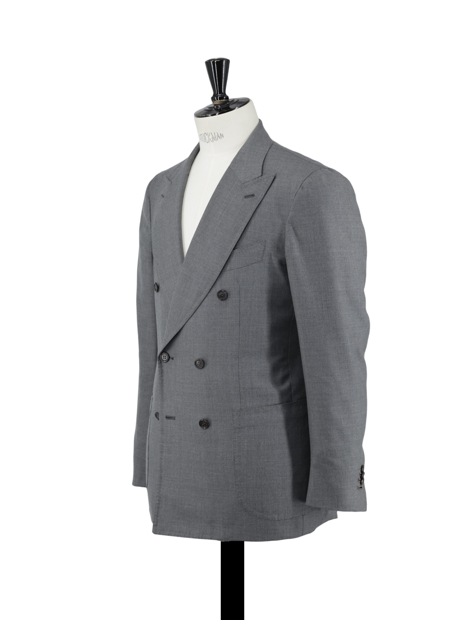 Orazio Luciano & Ambrosi Grey Double-Breasted Fine-Wool Twill Suit