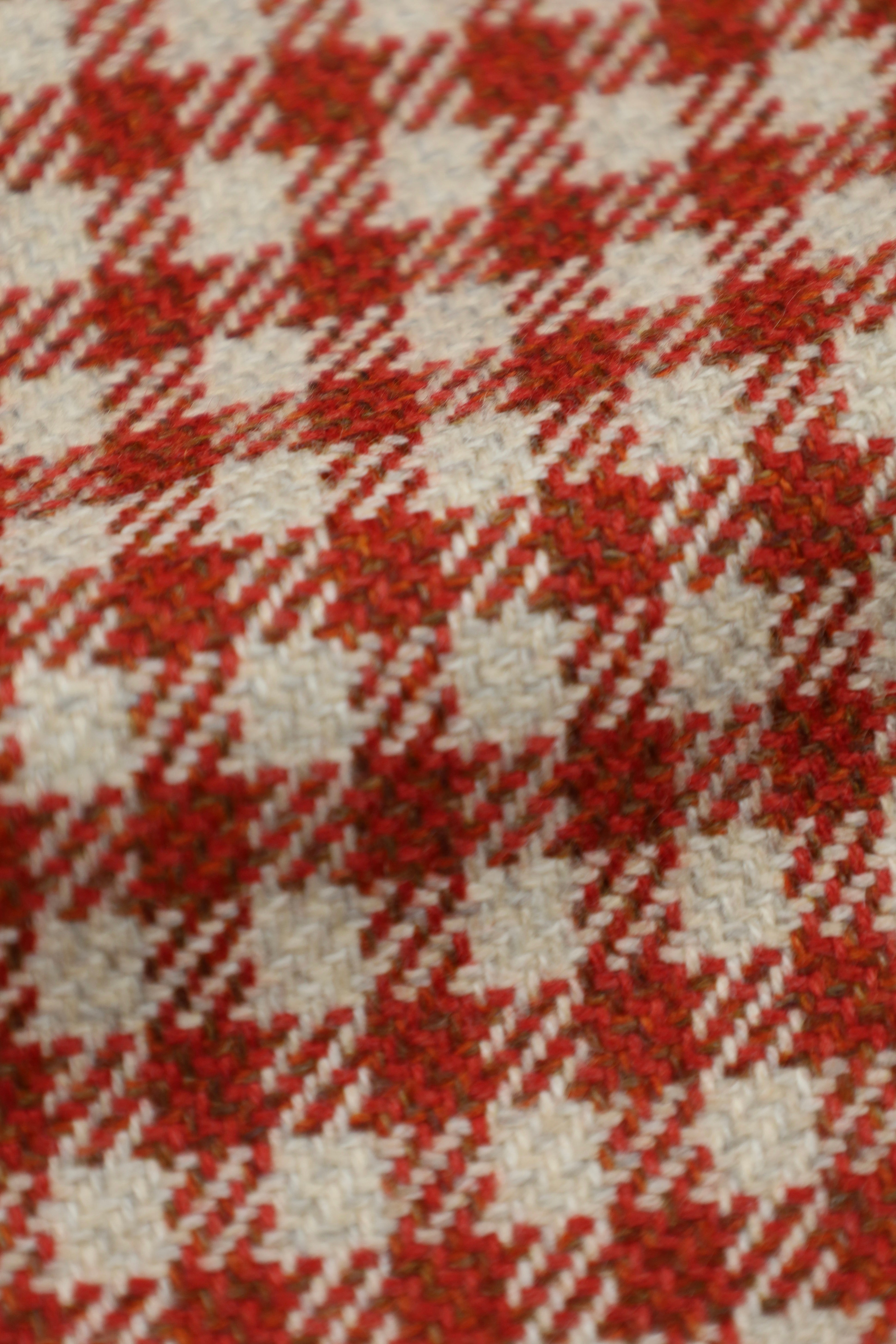 Cesare Attolini Red Gingham Check Cashmere Jacket