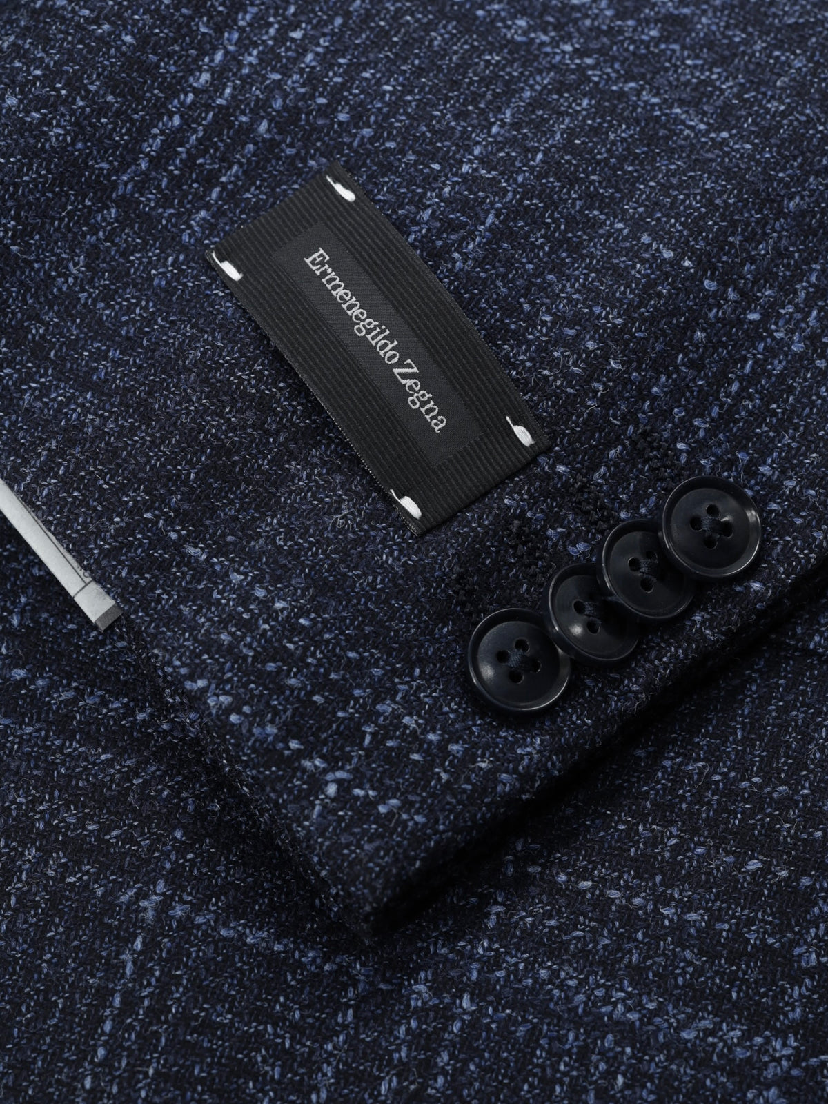Ermenegildo Zegna Dark Blue Wool, Silk & Cashmere "Winter Crossover" Checkered Jacket