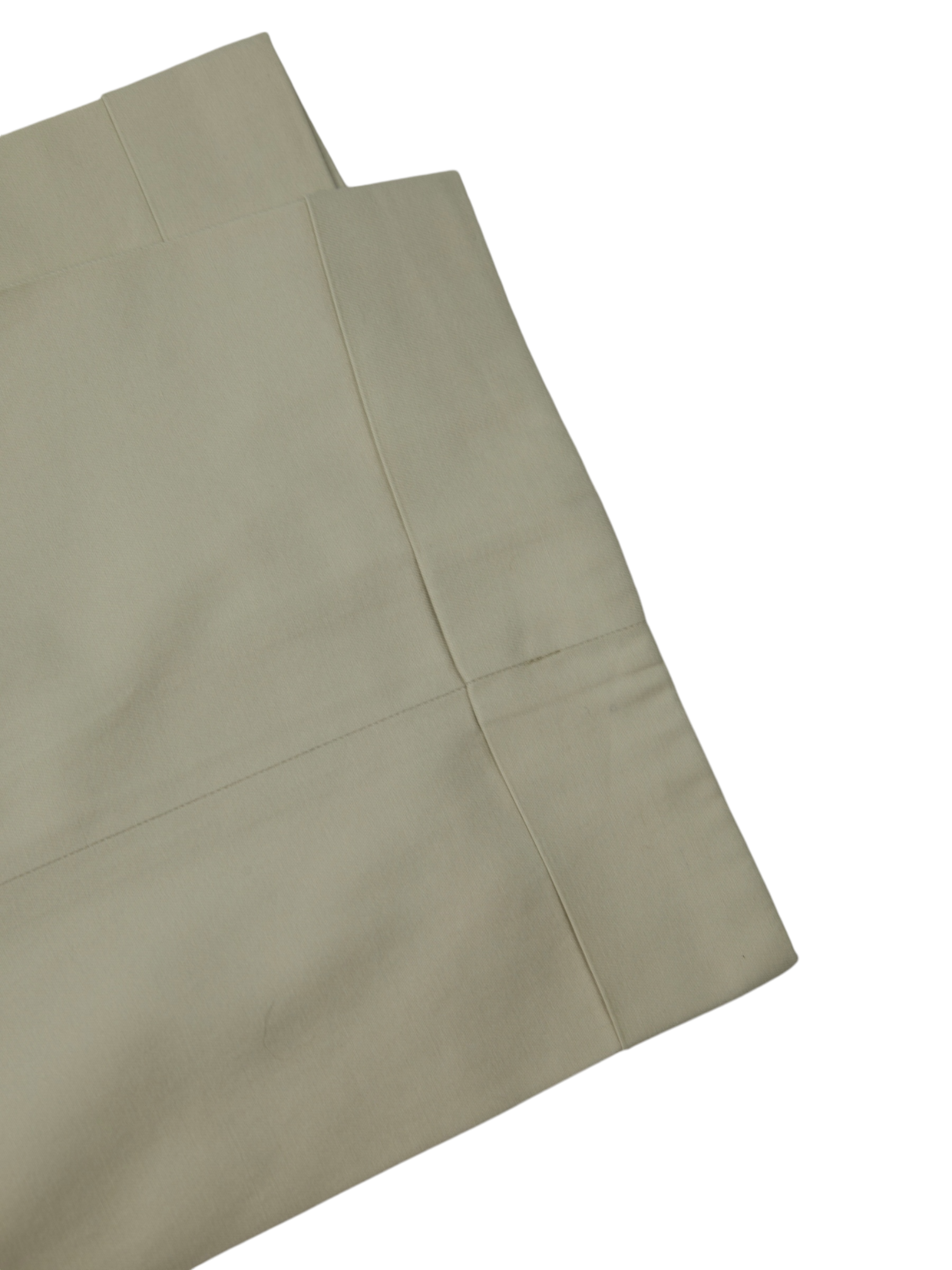Cesare Attolini Stone Grey Cotton Twill Sartorial Trousers
