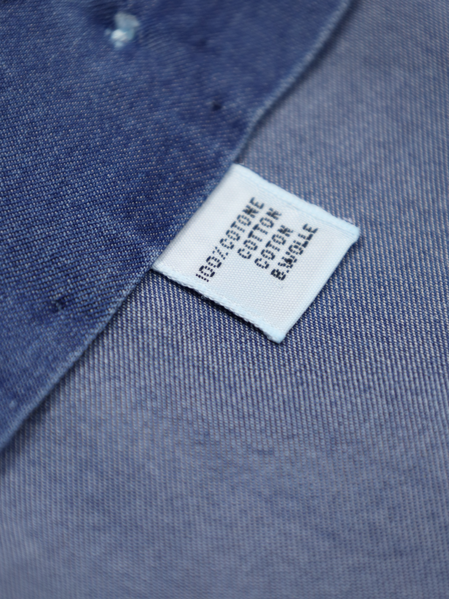 Kiton Denim Blue Chambray Cotton Shirt