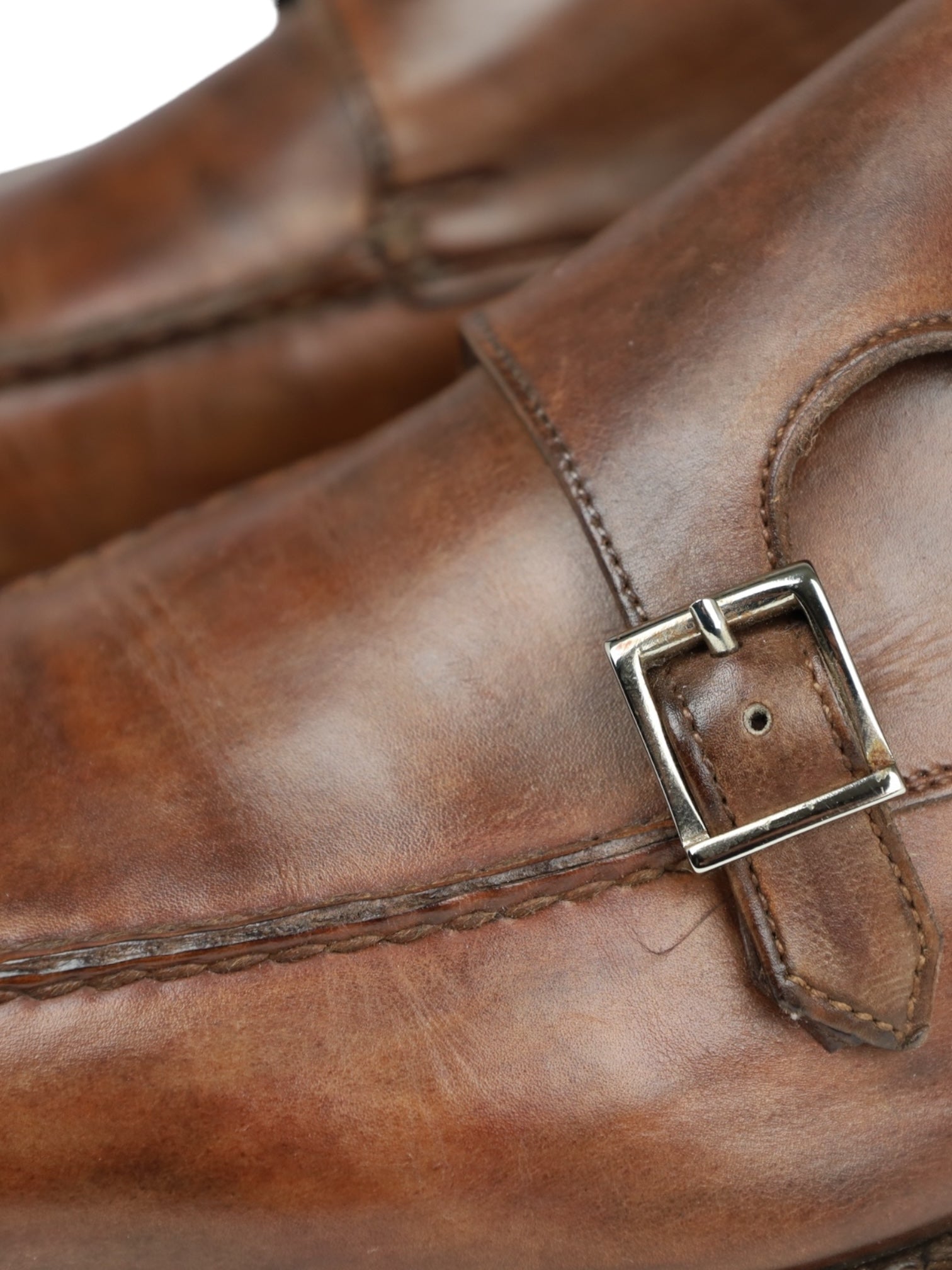 Santoni Brown Double Monk + Belt
