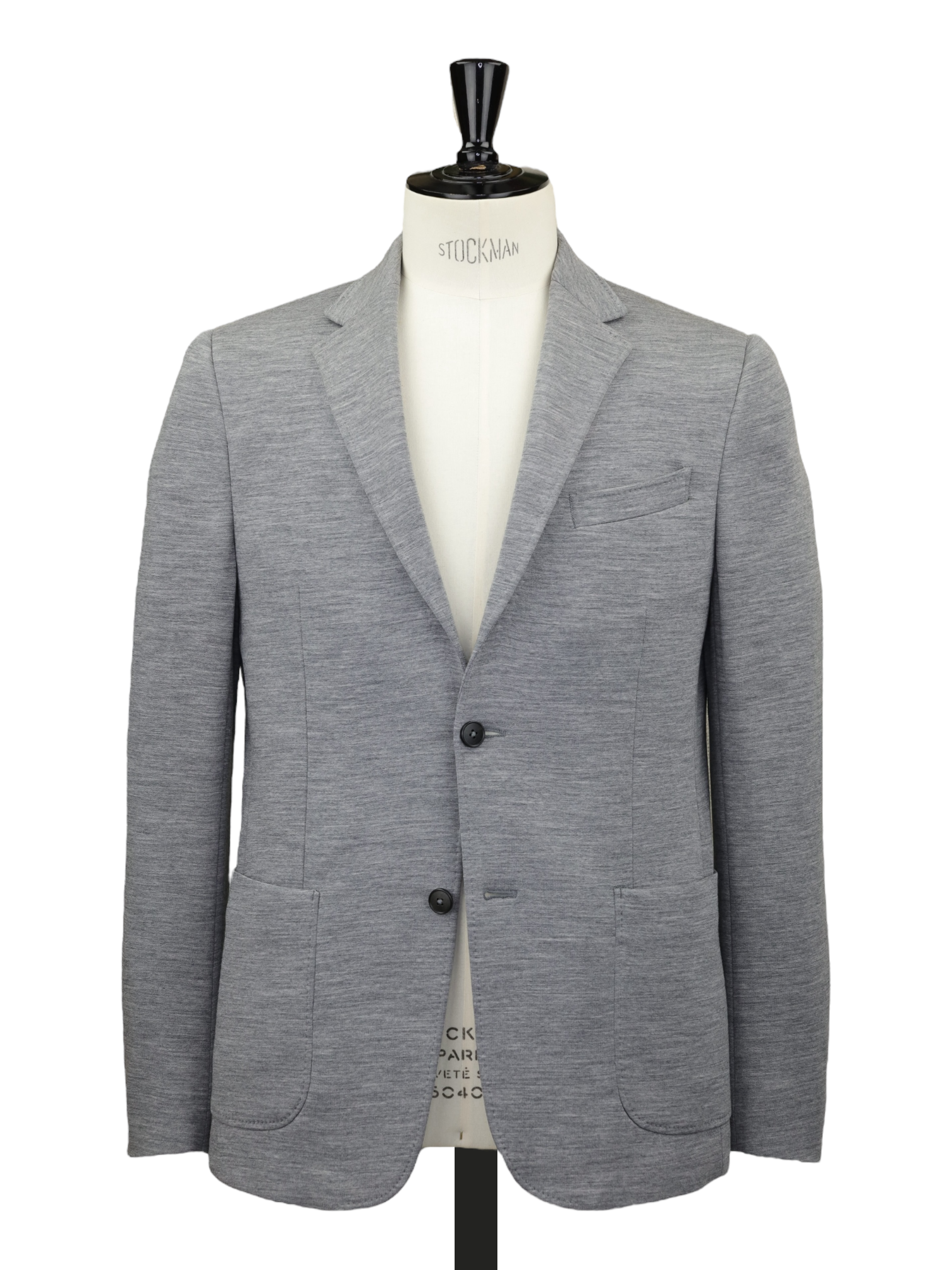 Z-Zegna Grey Tech-Merino Washable Wool-Jersey Jacket