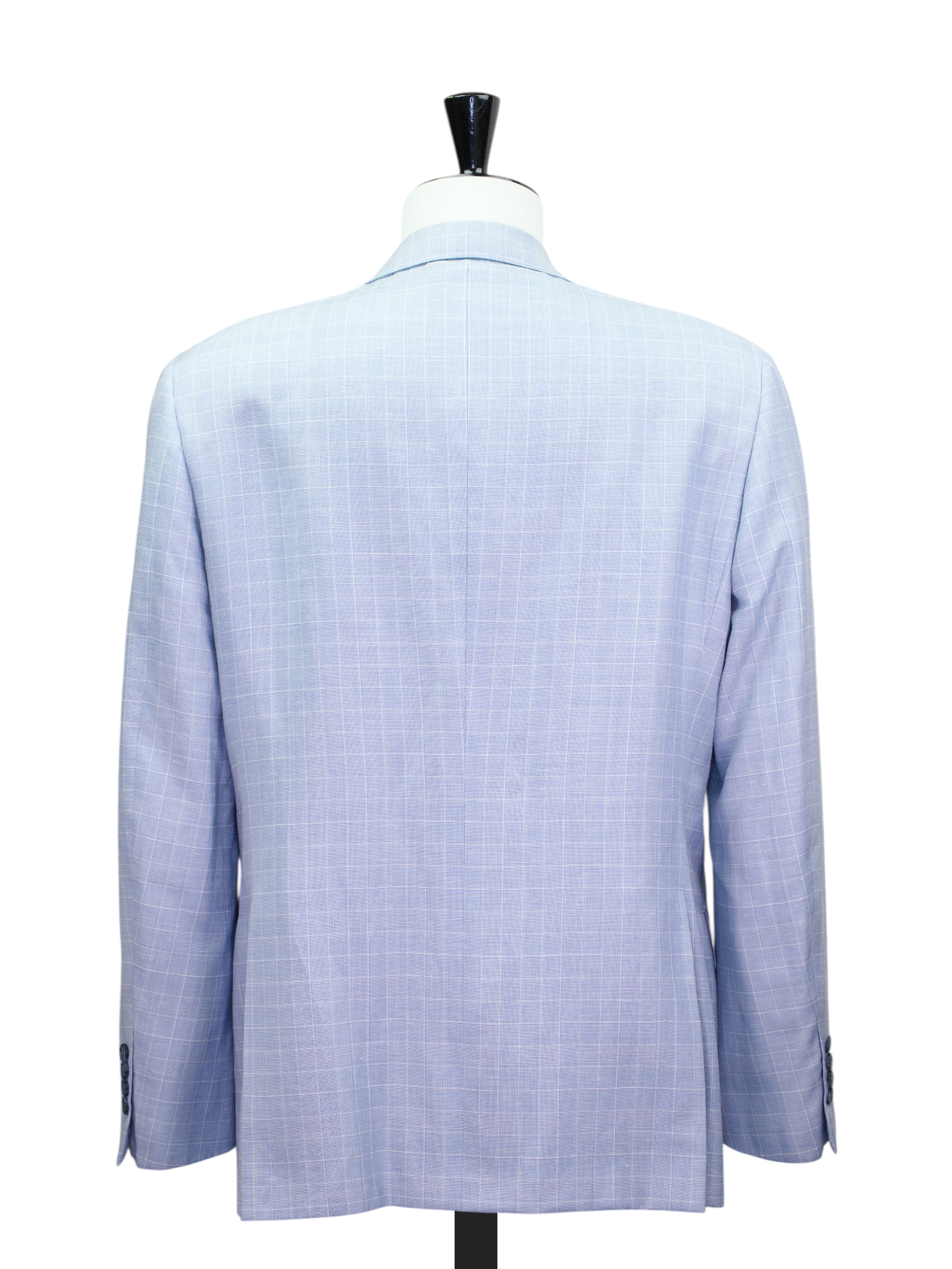 Brioni Ice Blue Wool & Linen Prince of Wales Colosseo Jacket