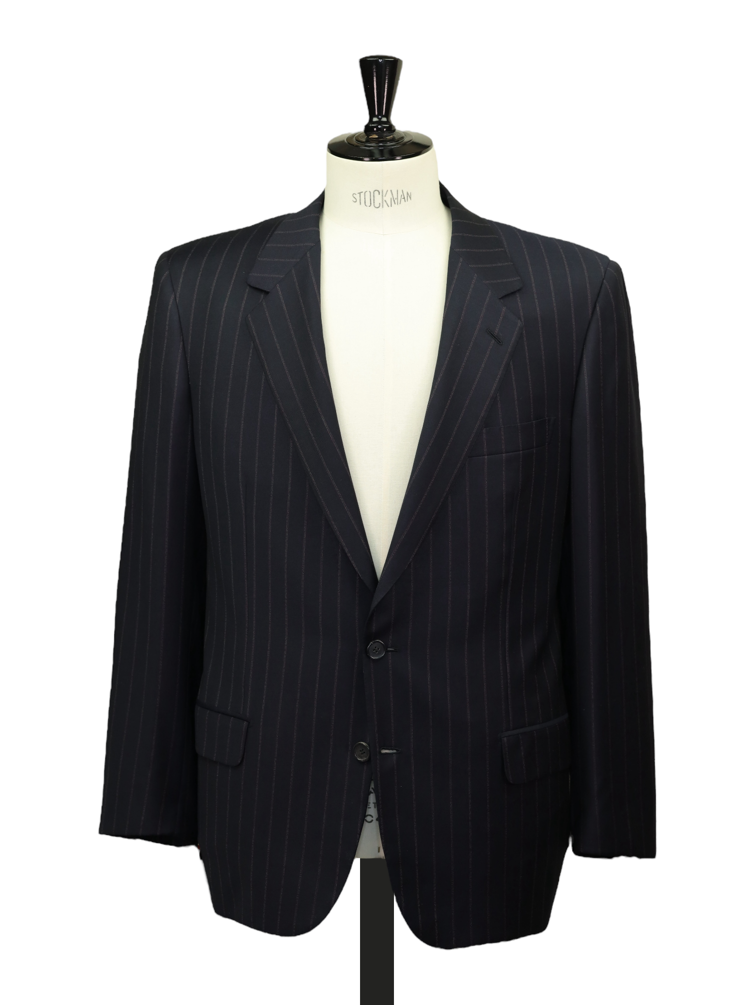 Brioni Black & Red Wool Pinstripe Traiano Suit