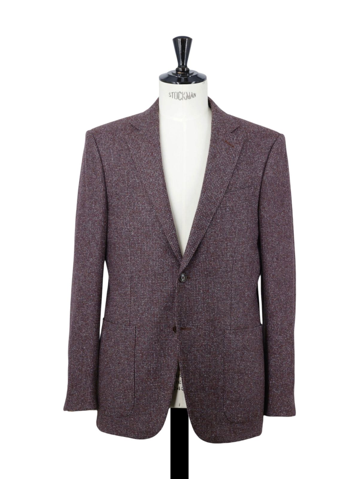 Ermenegildo Zegna Dusty Red Wool, Silk & Cashmere Micro-Pattern Mila Jacket