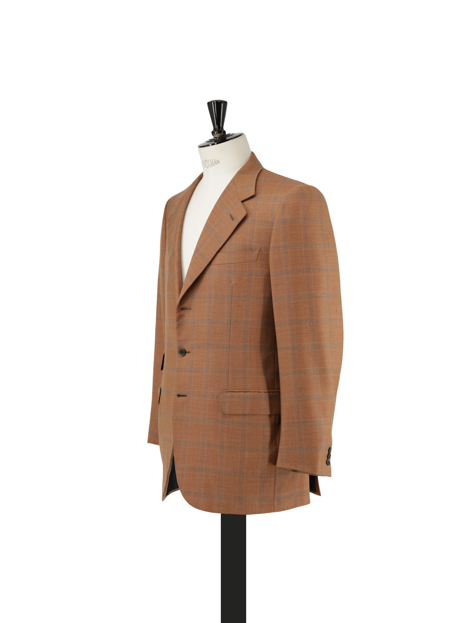 Brioni Terracotta & Blue Fine-Wool Windowpane "Urbino" Jacket