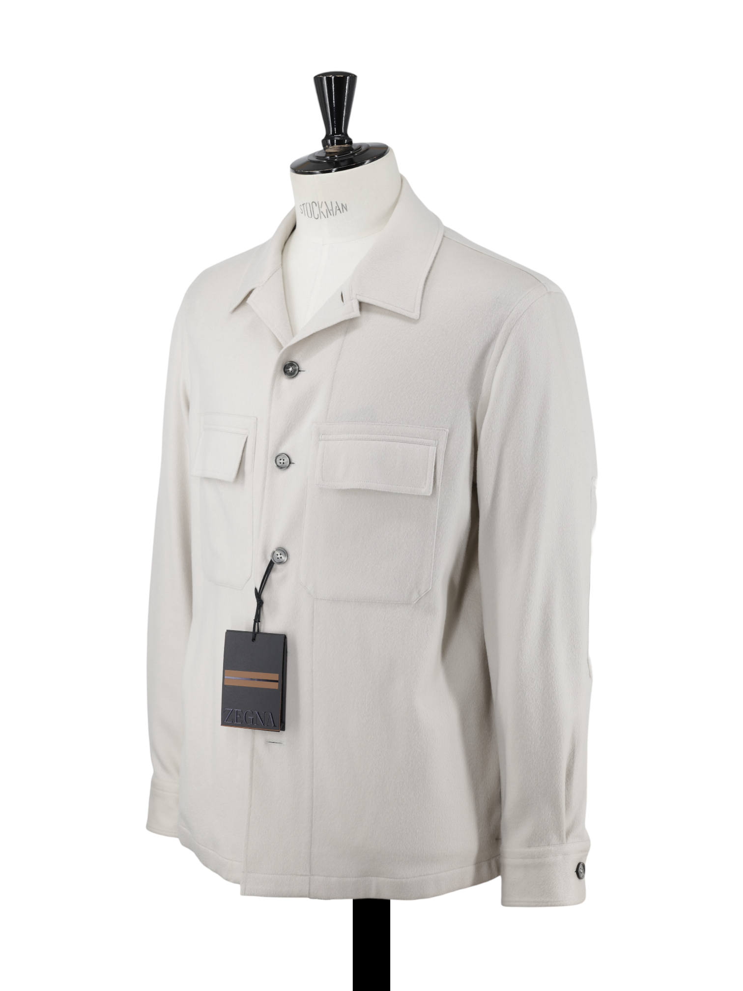 Ermenegildo Zegna White Oasi Cashmere Alba Overshirt