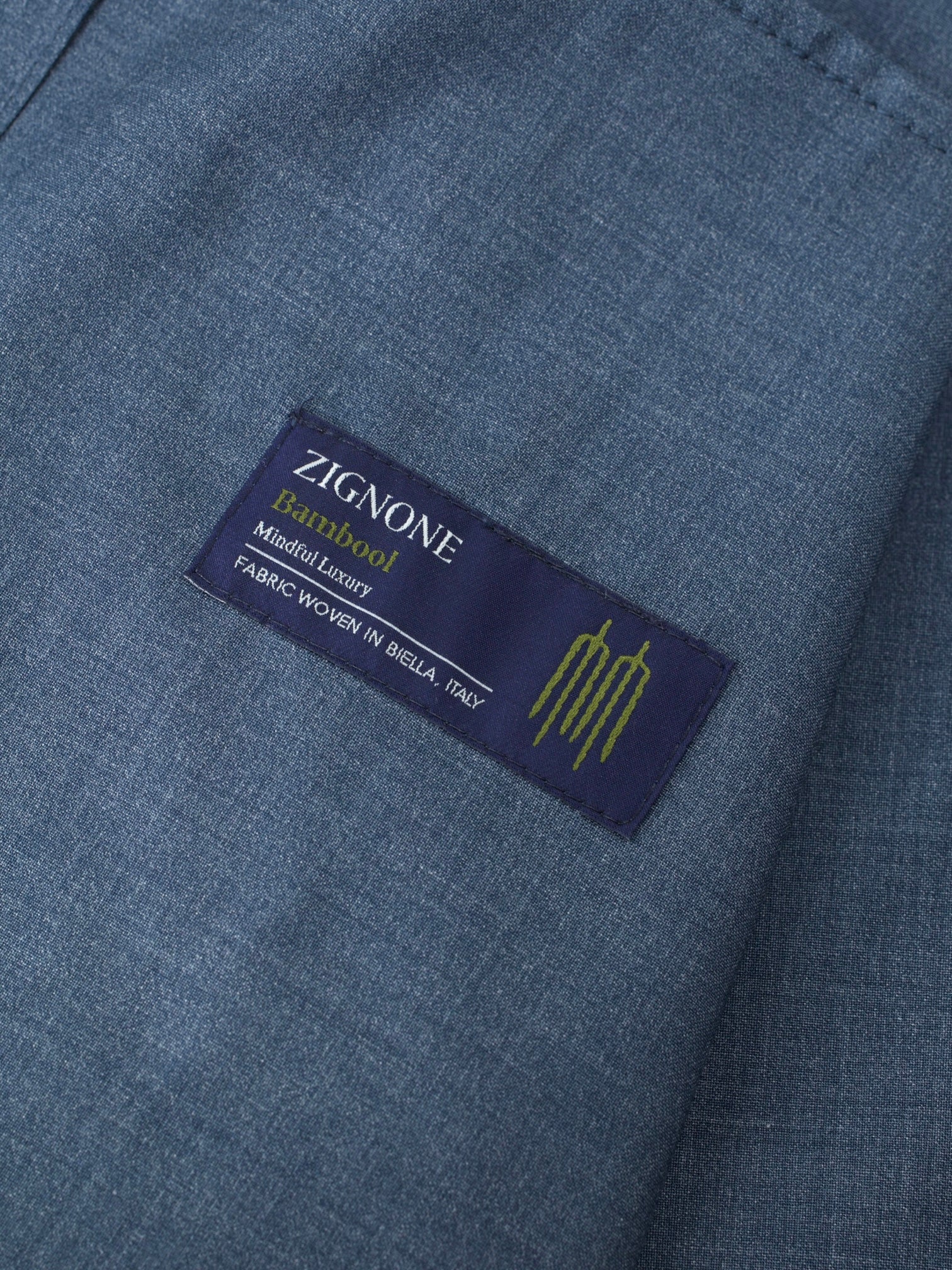 Berwich x Zignone Ocean Blue Wool & Viscose Blouson Jacket
