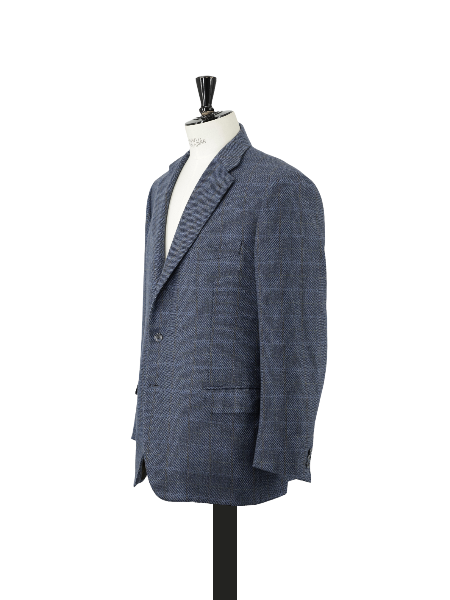 Brioni Blue & Brown Pure Cashmere Windowpane Parlamento Jacket