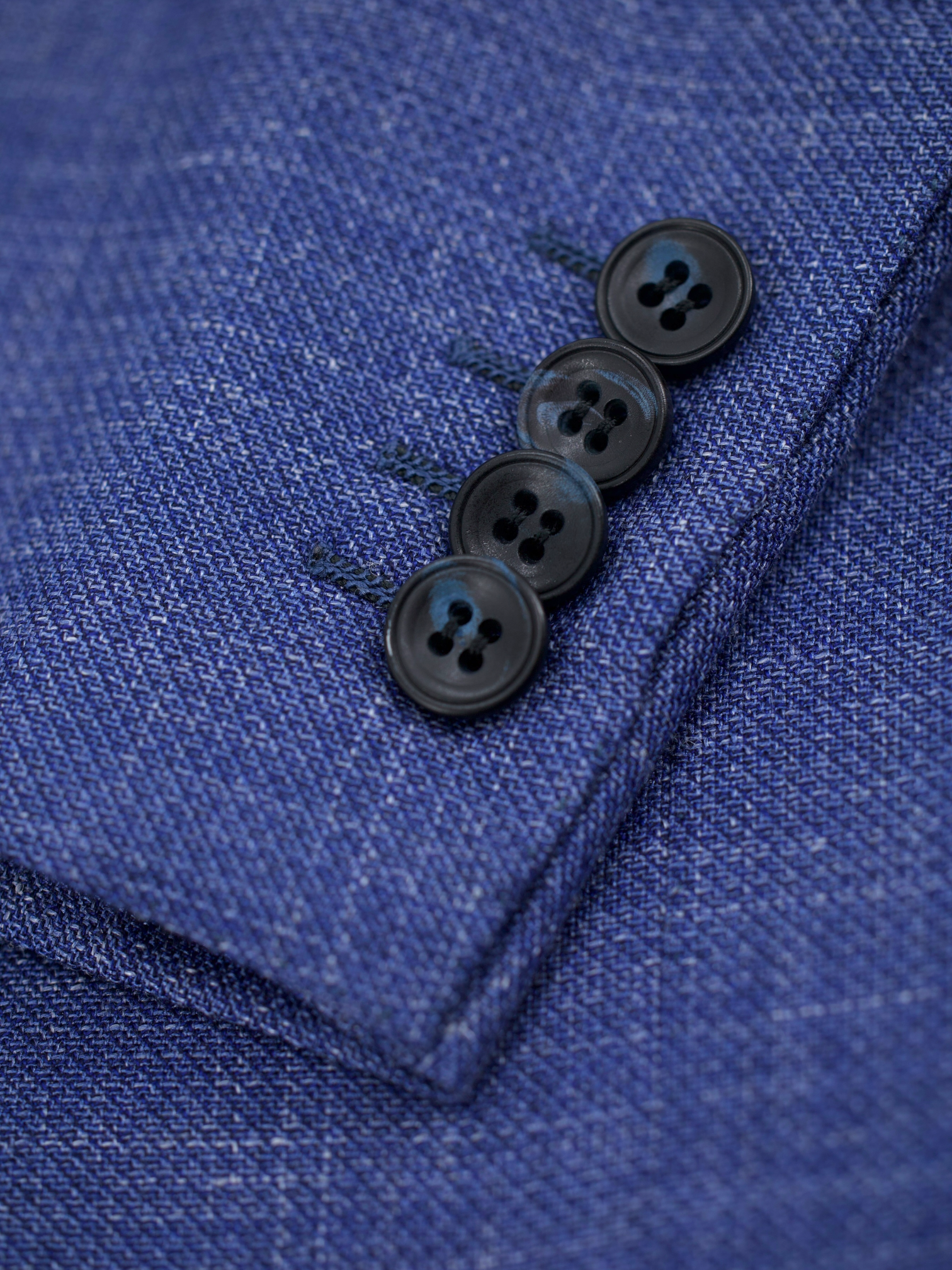 Kiton Blue Cashmere, Silk & Linen Hopsack "Lasa" Jacket
