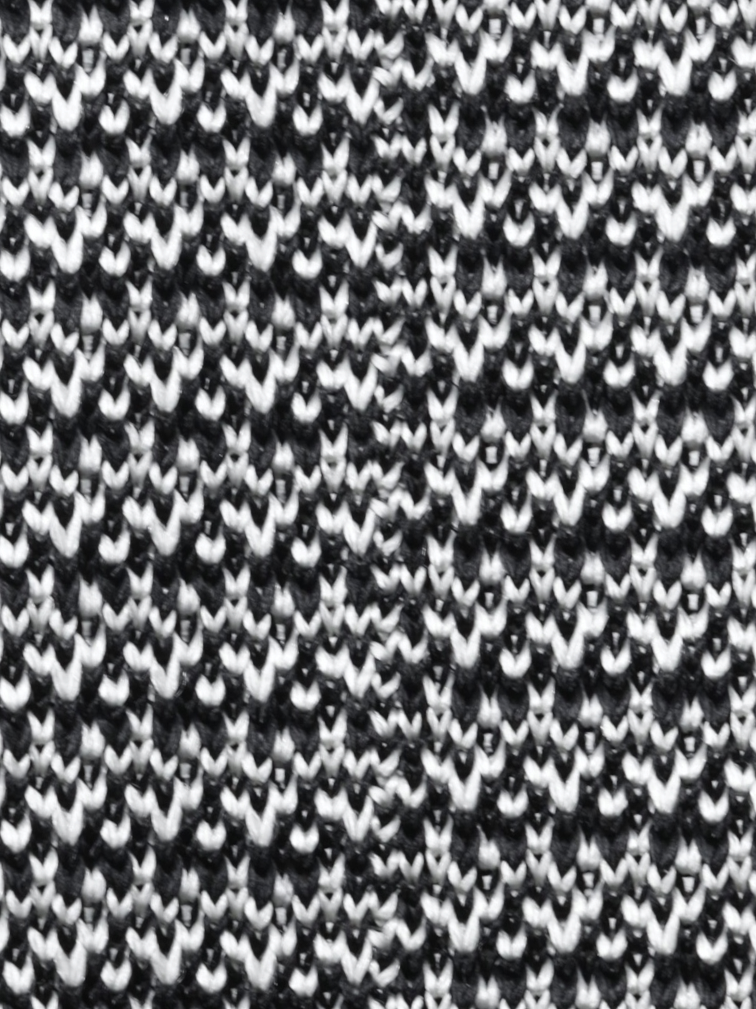 Kiton Black & White Knitted Silk "Cipa 1960" Tie