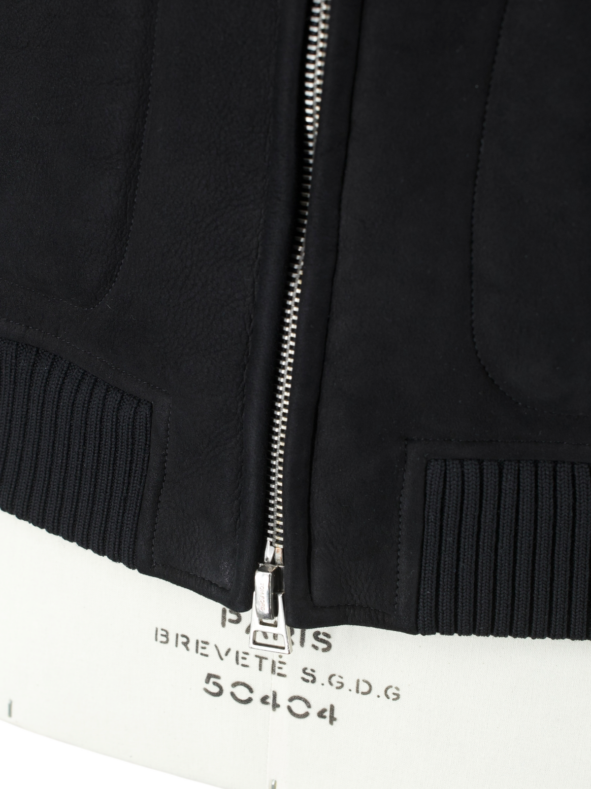 Tom Ford Black Lambskin Nubuck-Shearling Zip-Up Aviator Jacket