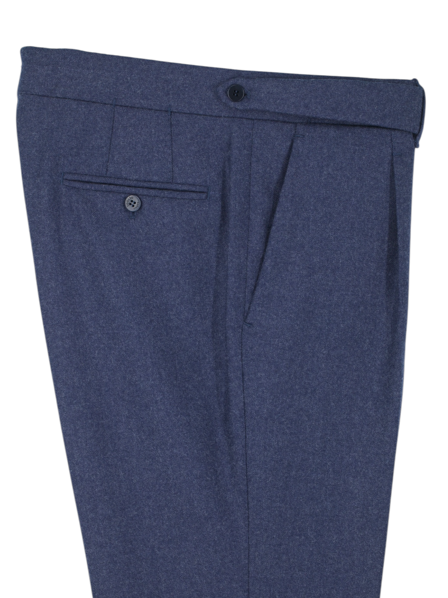 Sartoria Voglio Steel Blue Wool-Flannel "Zignone" Sartorial Trousers