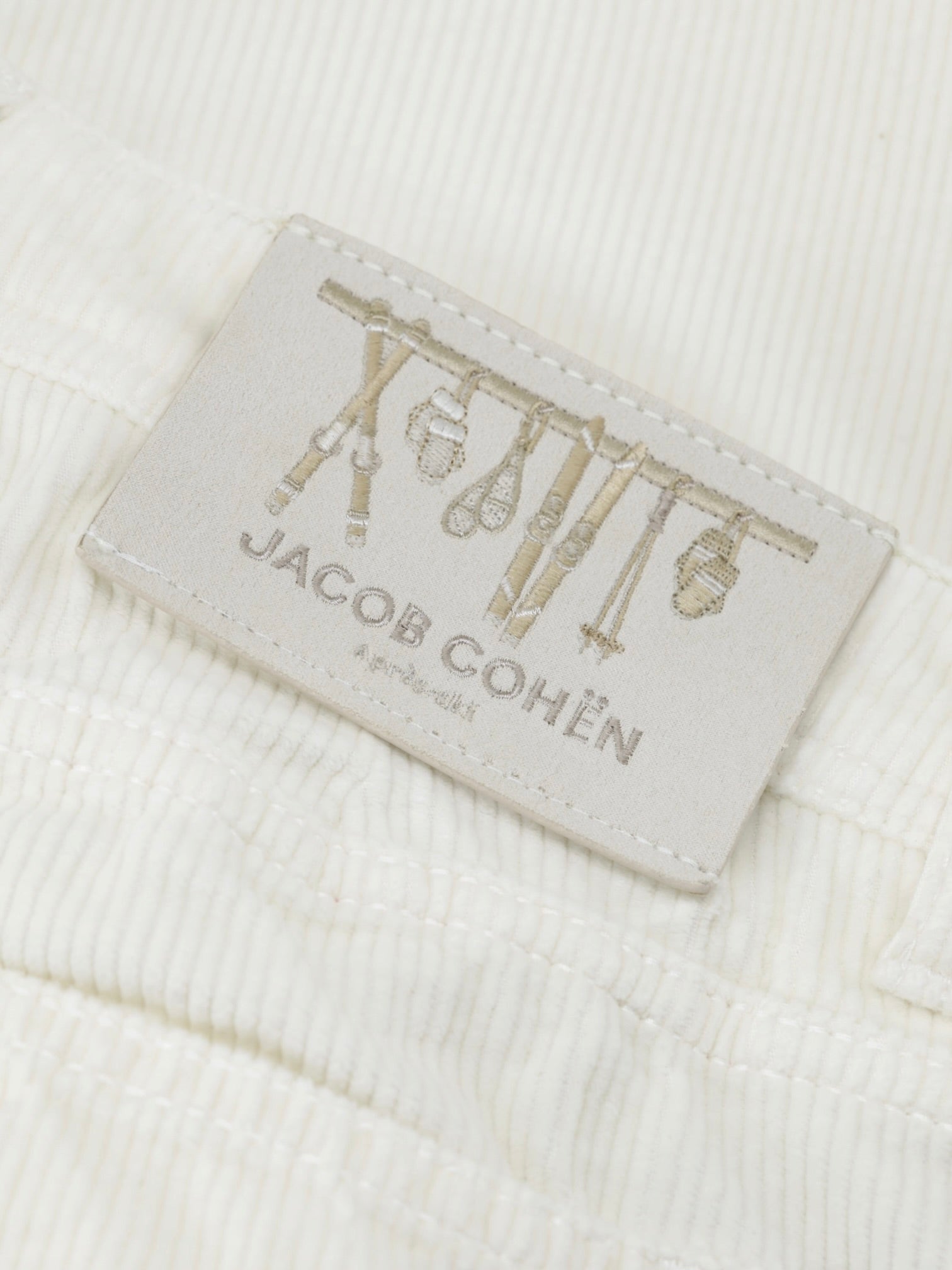 Jacob Cohen Offwhite Cotton & Cashmere Corduroy "Apres Ski" Bard 5-Pocket Chino