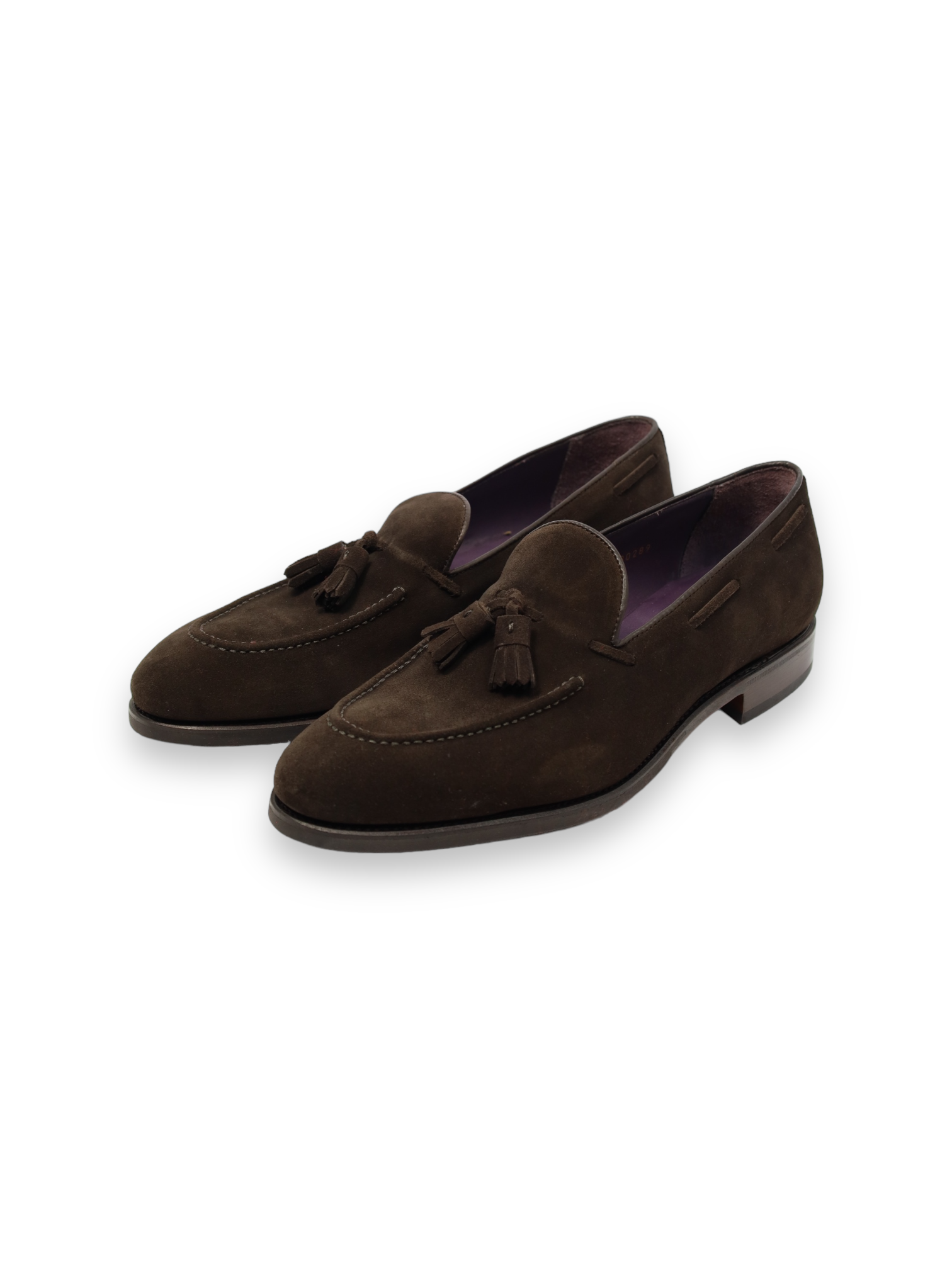 Carmina Chocolate Brown Suede Tassel Loafer