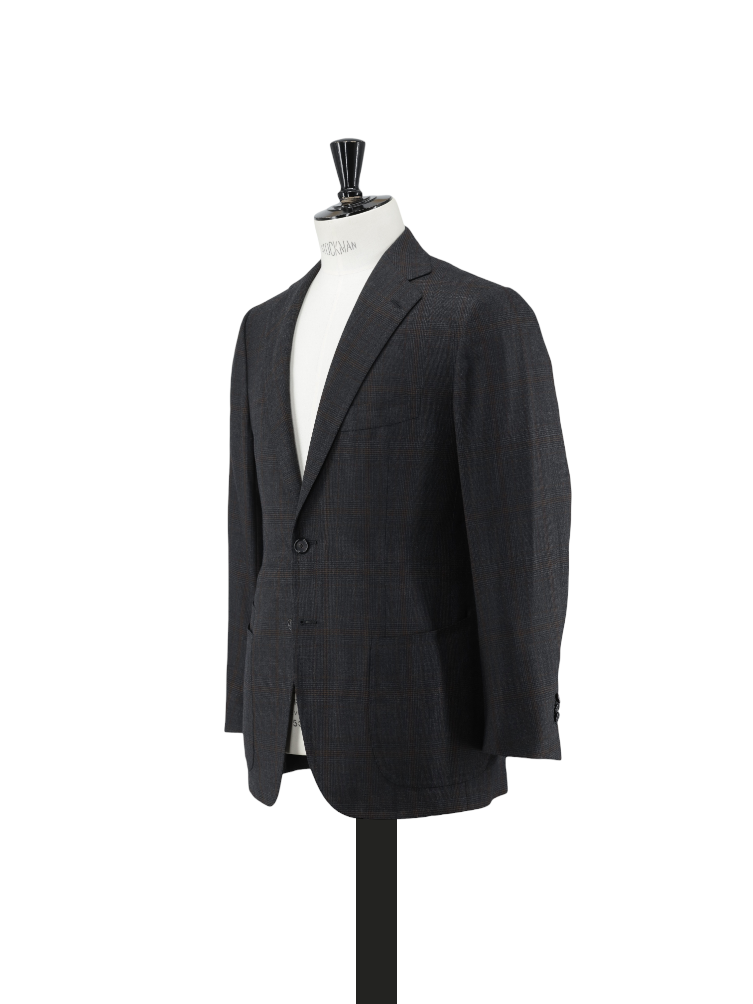 Cesare Attolini Dark Grey & Brown Super 130's & Cashmere Glenplaid Jacket