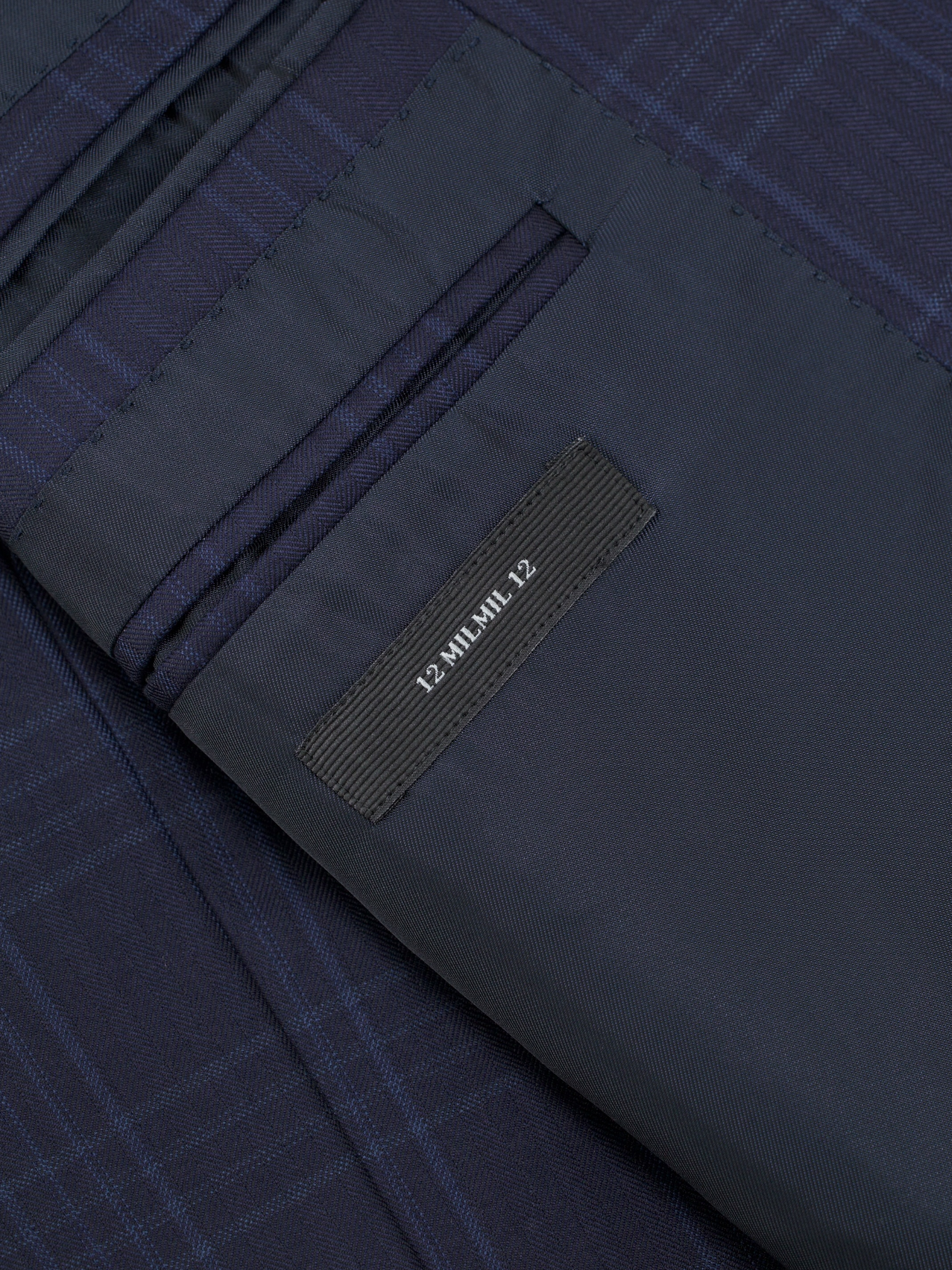 Ermenegildo Zegna Dark Blue 12milmil12 Checkered Mila Suit