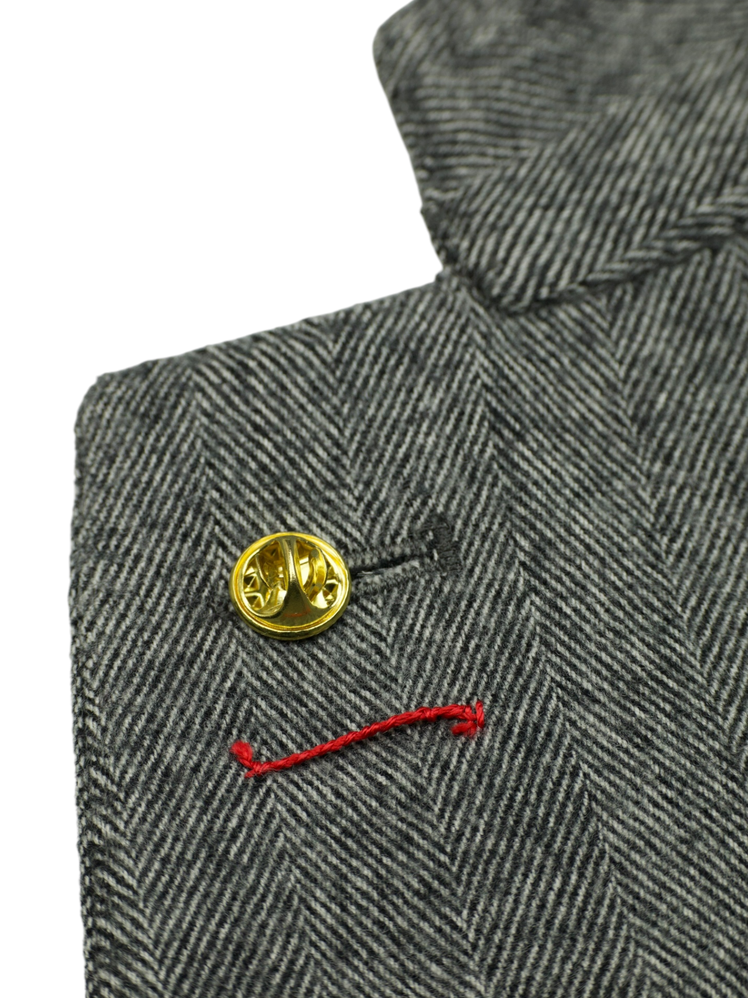 Isaia Grey Wool, Cotton & Cashmere Herringbone Jacket