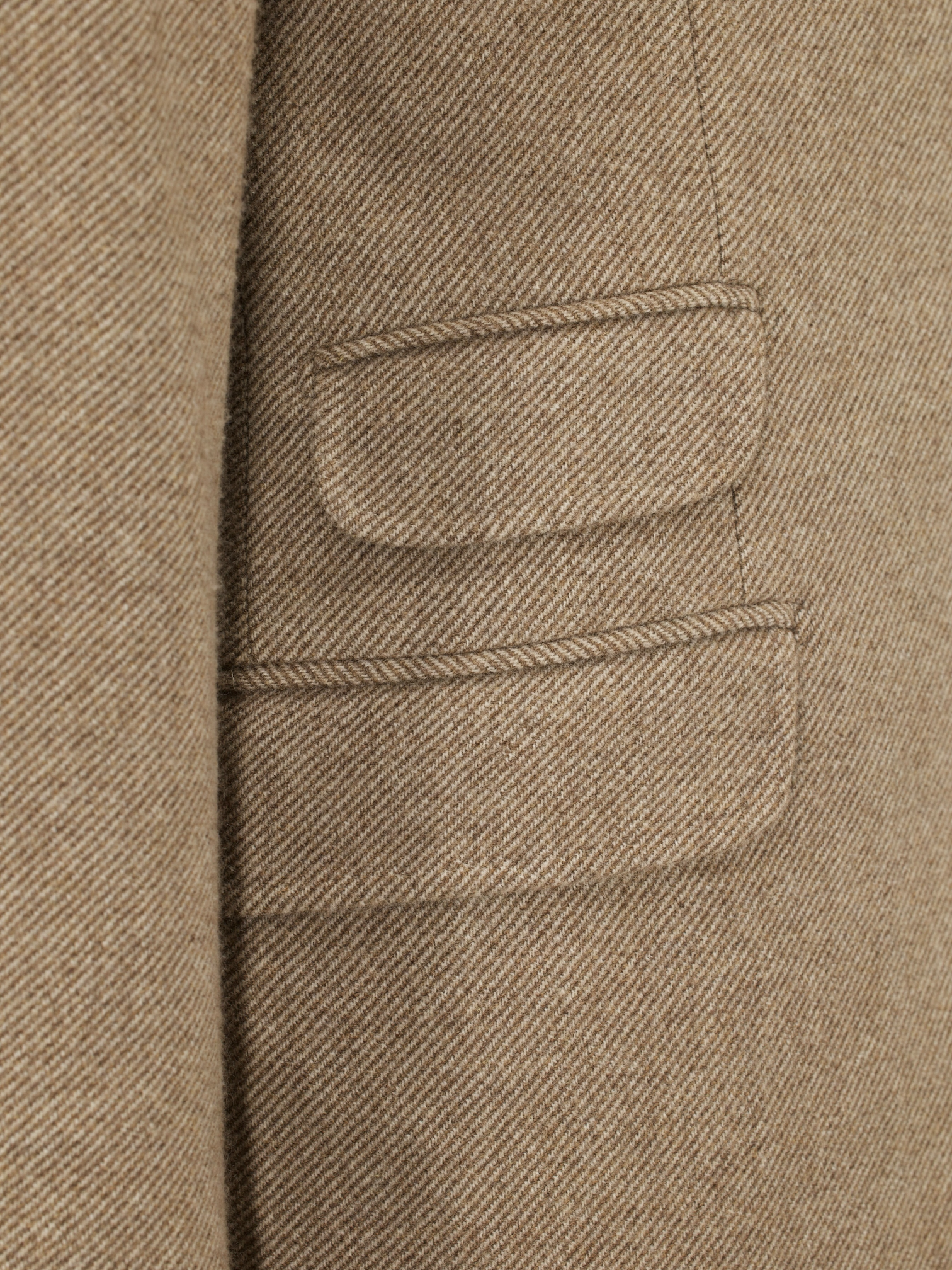Brunello Cucinelli Light Brown Cashmere & Wool Twill Jacket