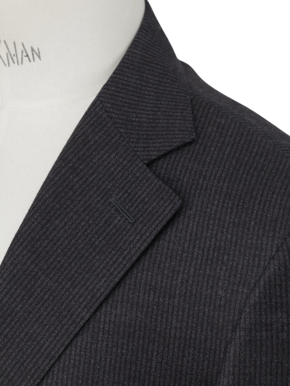 Canali Charcoal Brushed-Wool Shadow-Stripe Winter Suit