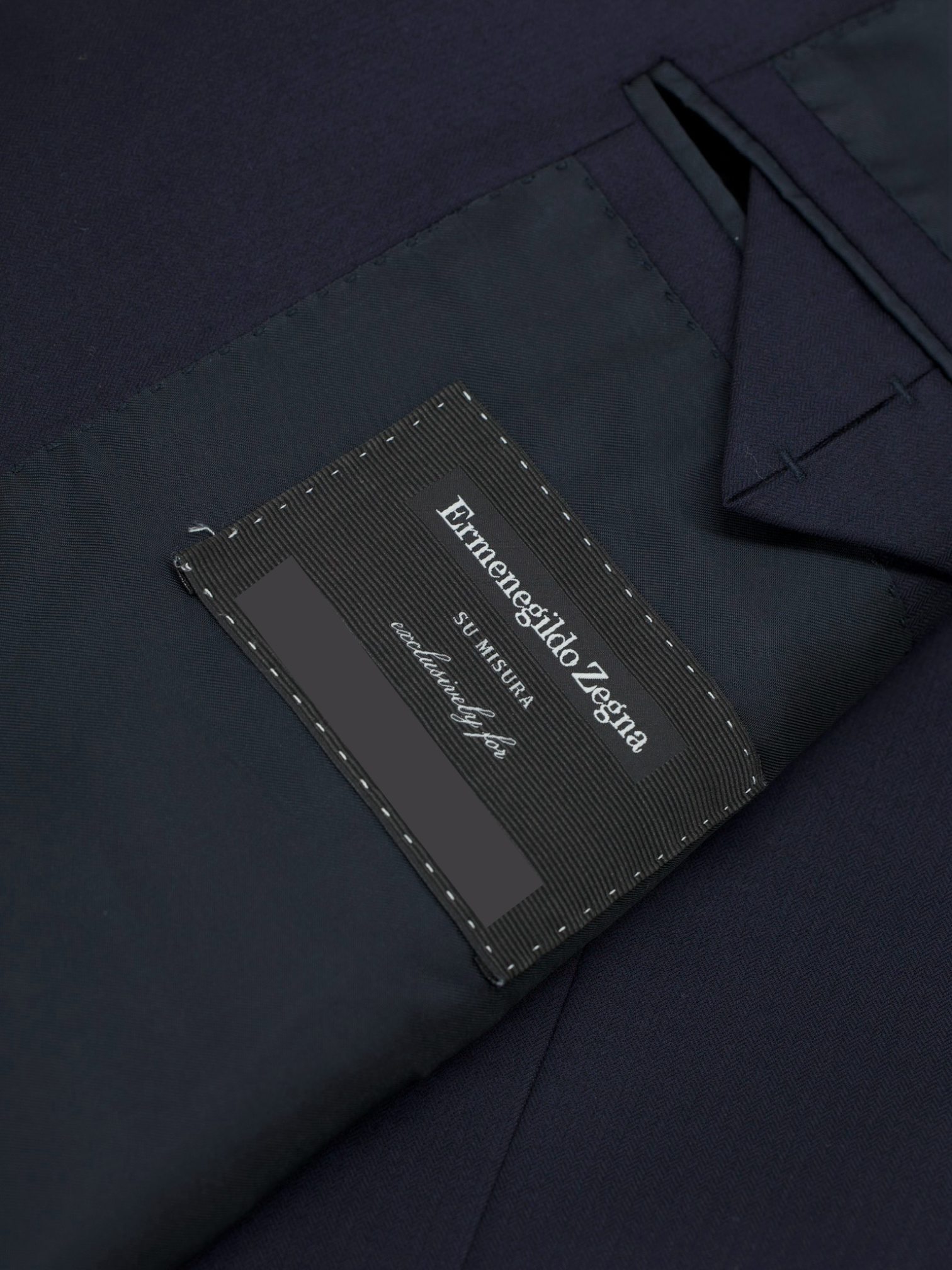 Ermenegildo Zegna Navy 12milmil12 Micro-Herringbone Suit