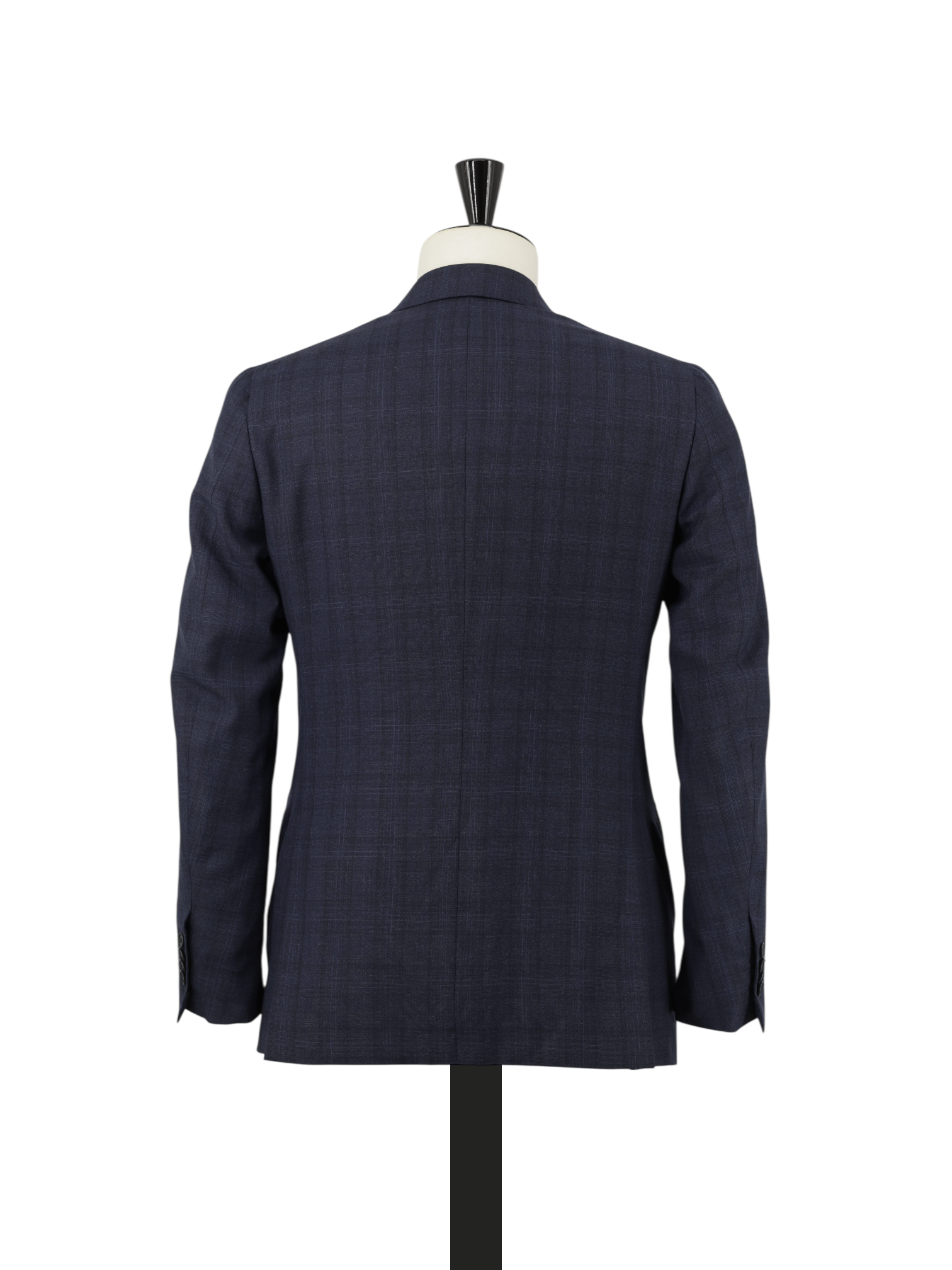 Isaia Dark Blue Fine-Wool Shadow Check “Amalfi” Suit