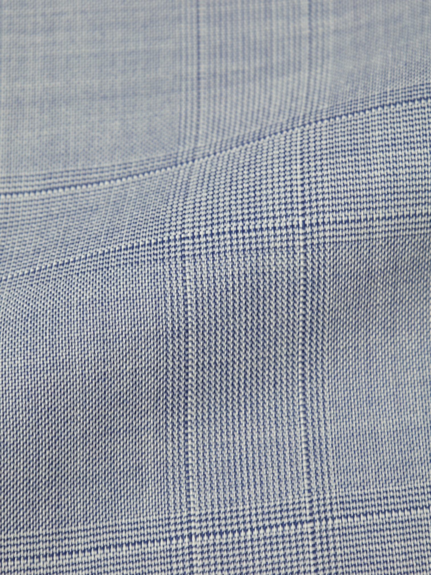 Kiton Ice Blue Silk, Cashmere & Linen Glenplaid Suit