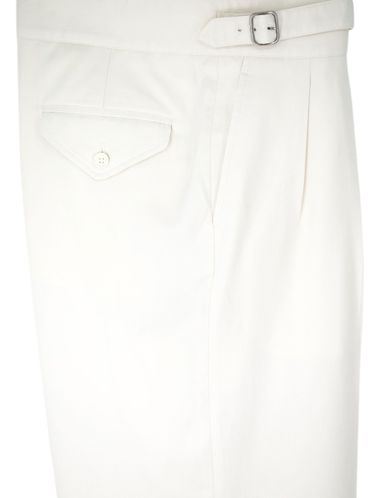 Ralph Lauren Purple Label Ivory Pure-Silk Gurkha Trousers