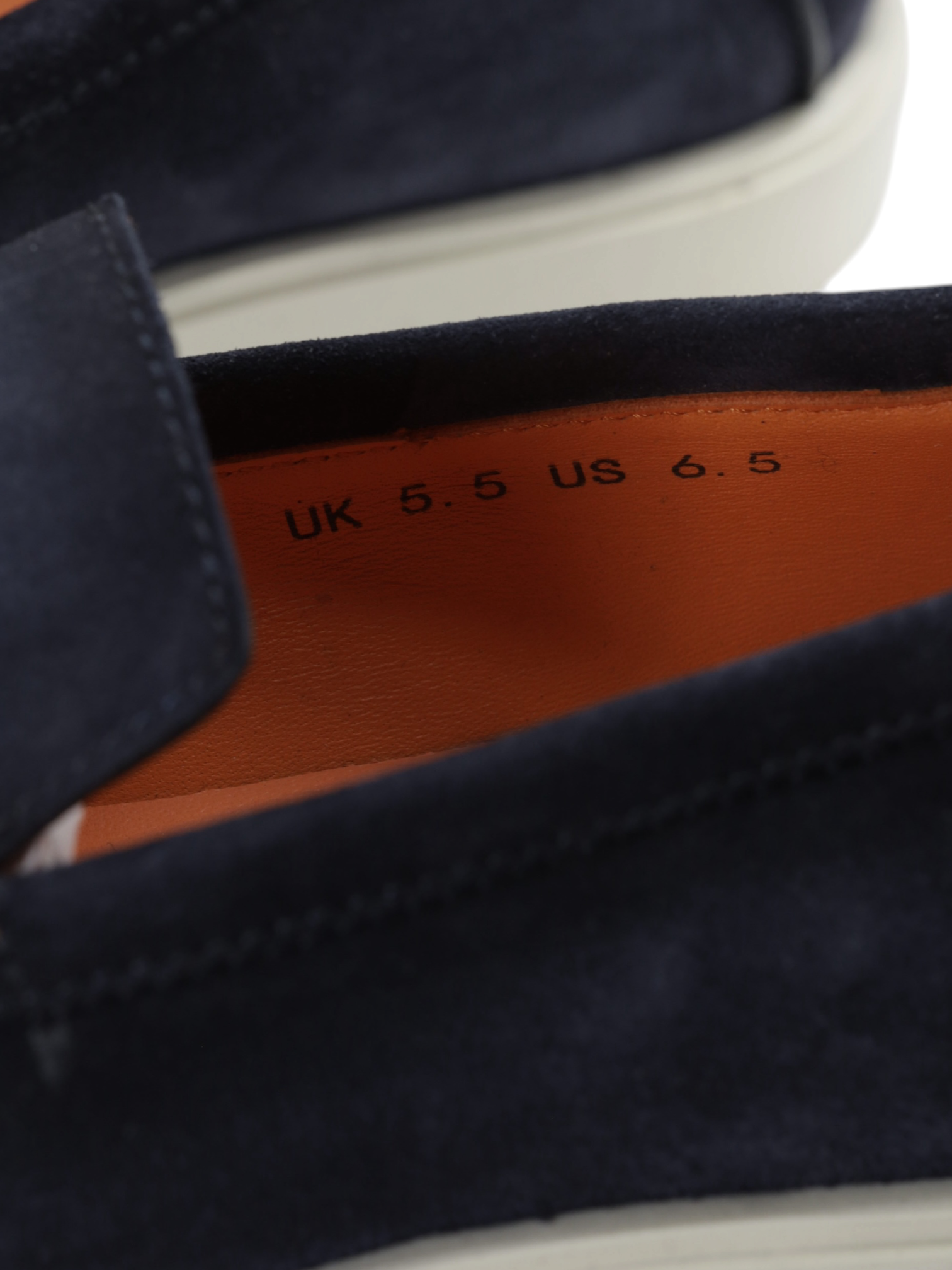 Santoni Navy Suede Botanist Summer Loafer