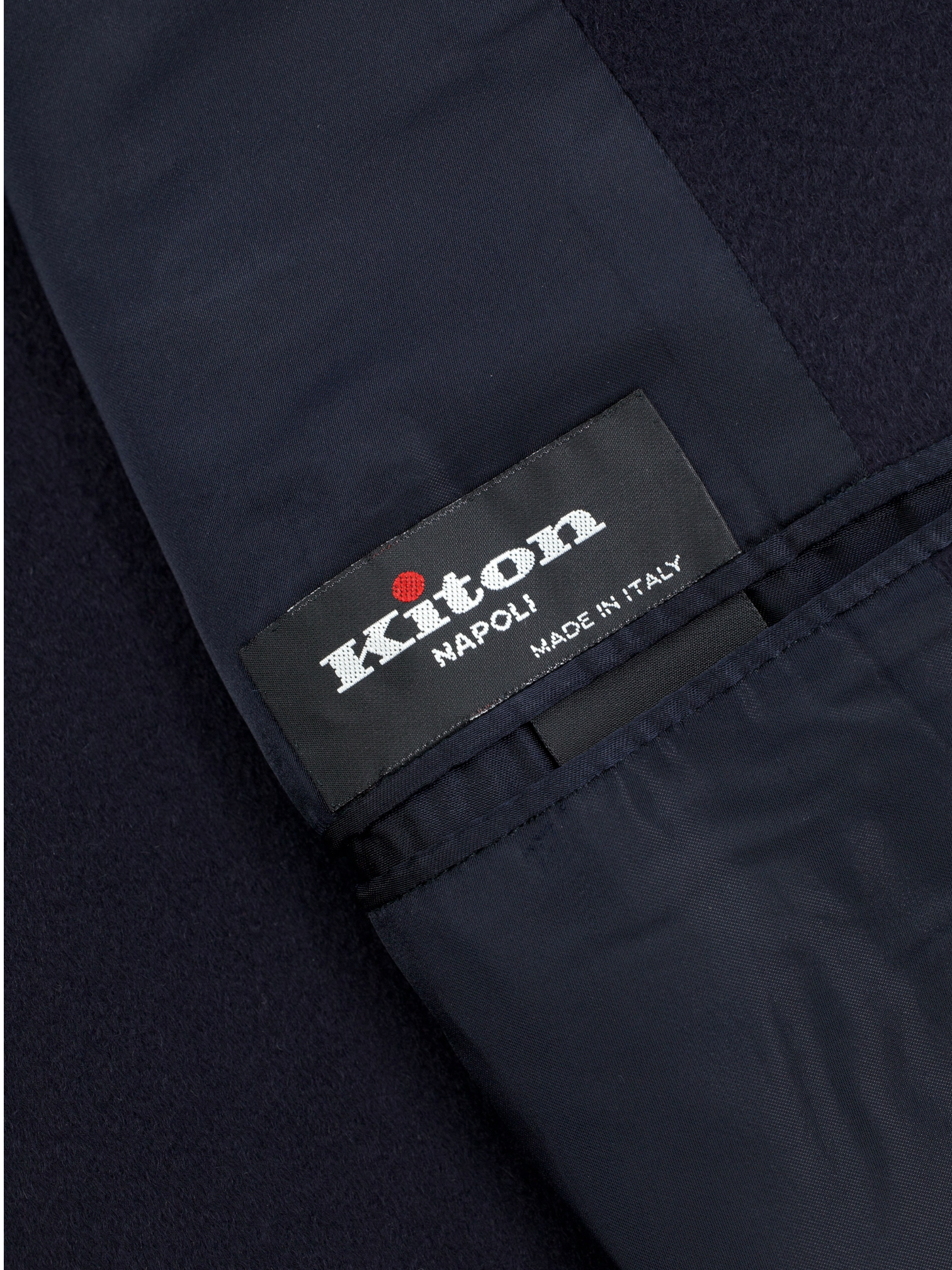 Kiton Navy Pure Cashmere Classic Sartorial Overcoat