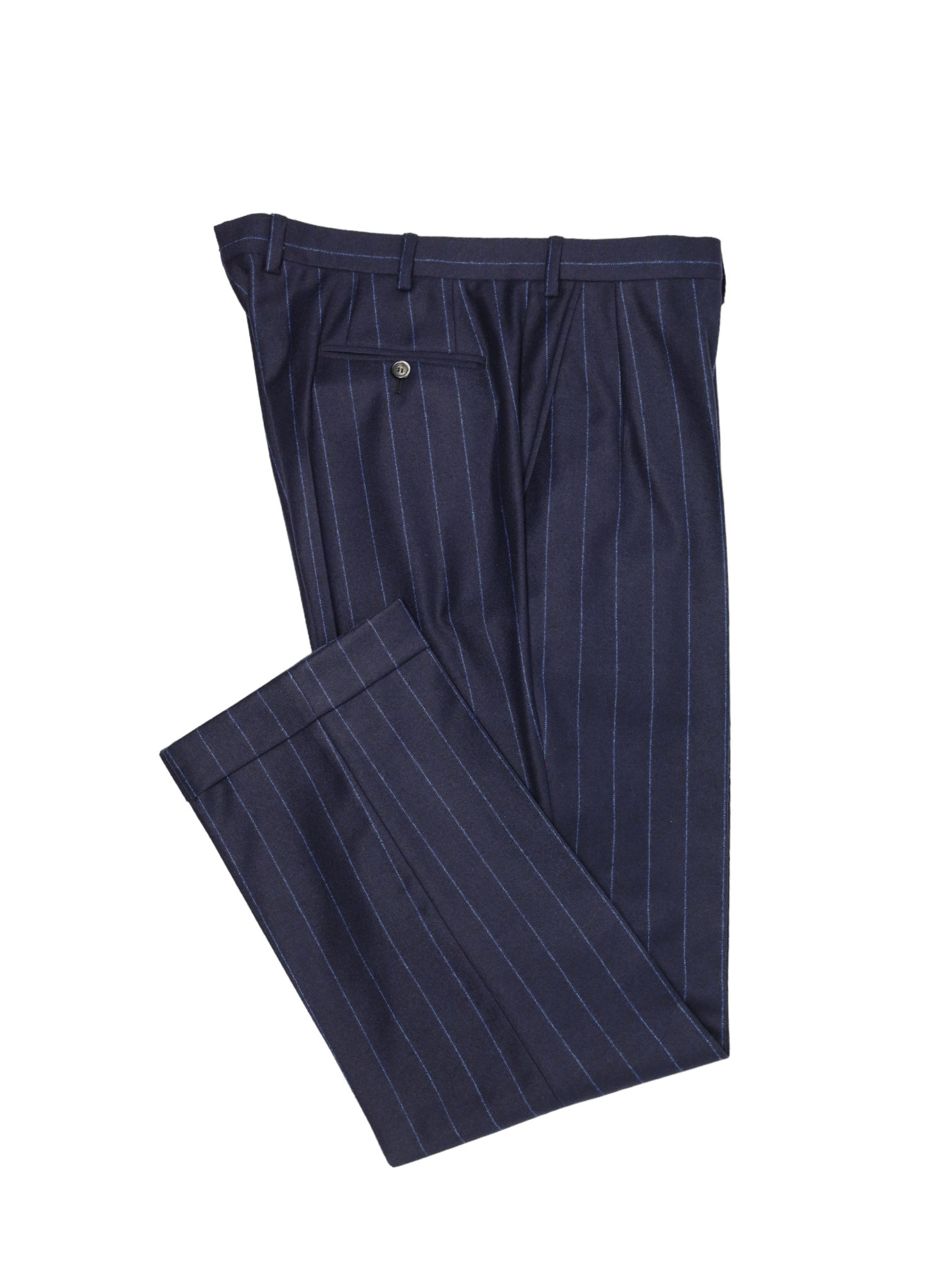 Brioni Navy Wool & Silk Chalk-Stripe Flannel Pallavicin Suit