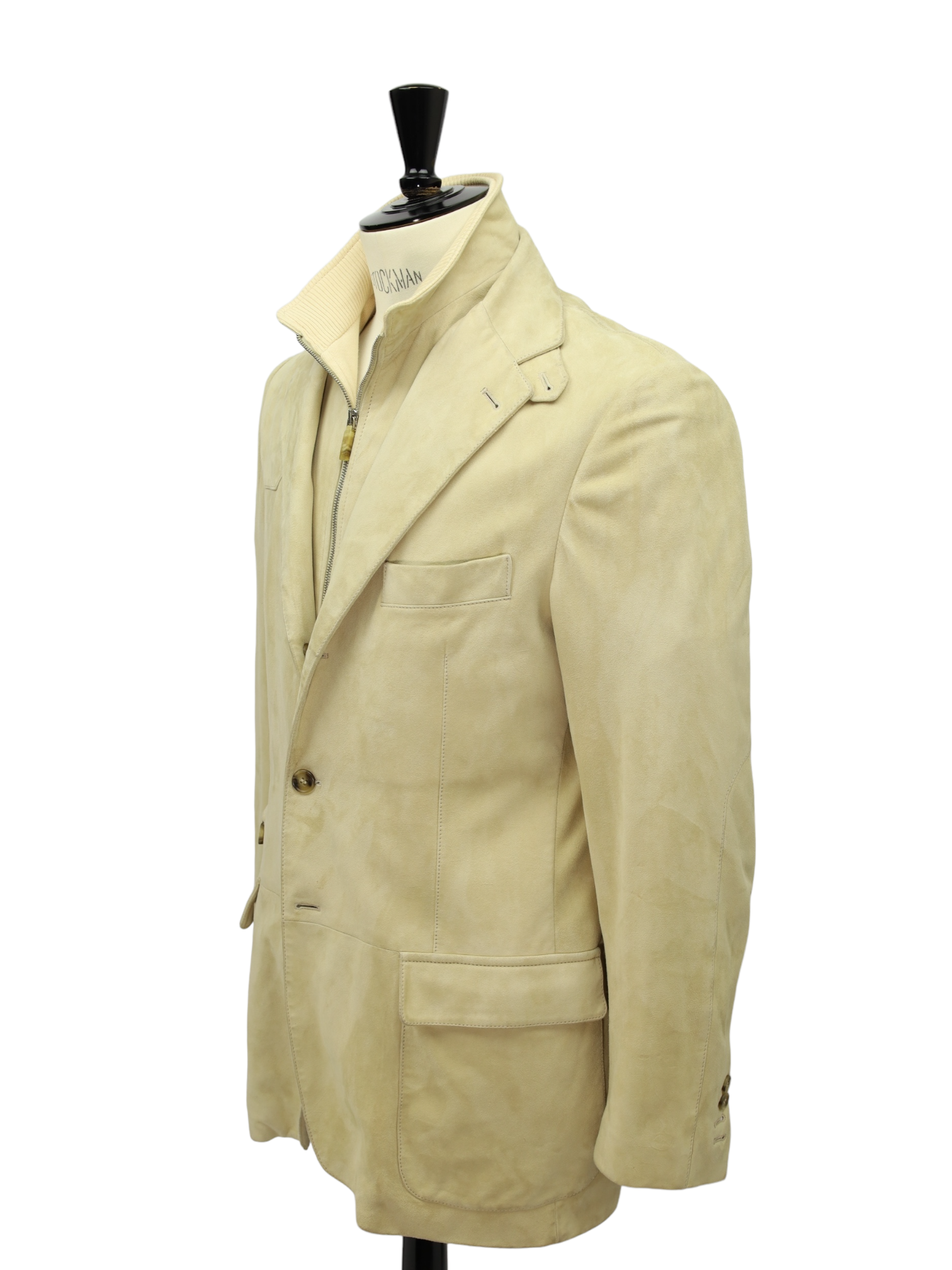 Corneliani Sand Goatskin Suede Vespa Jacket