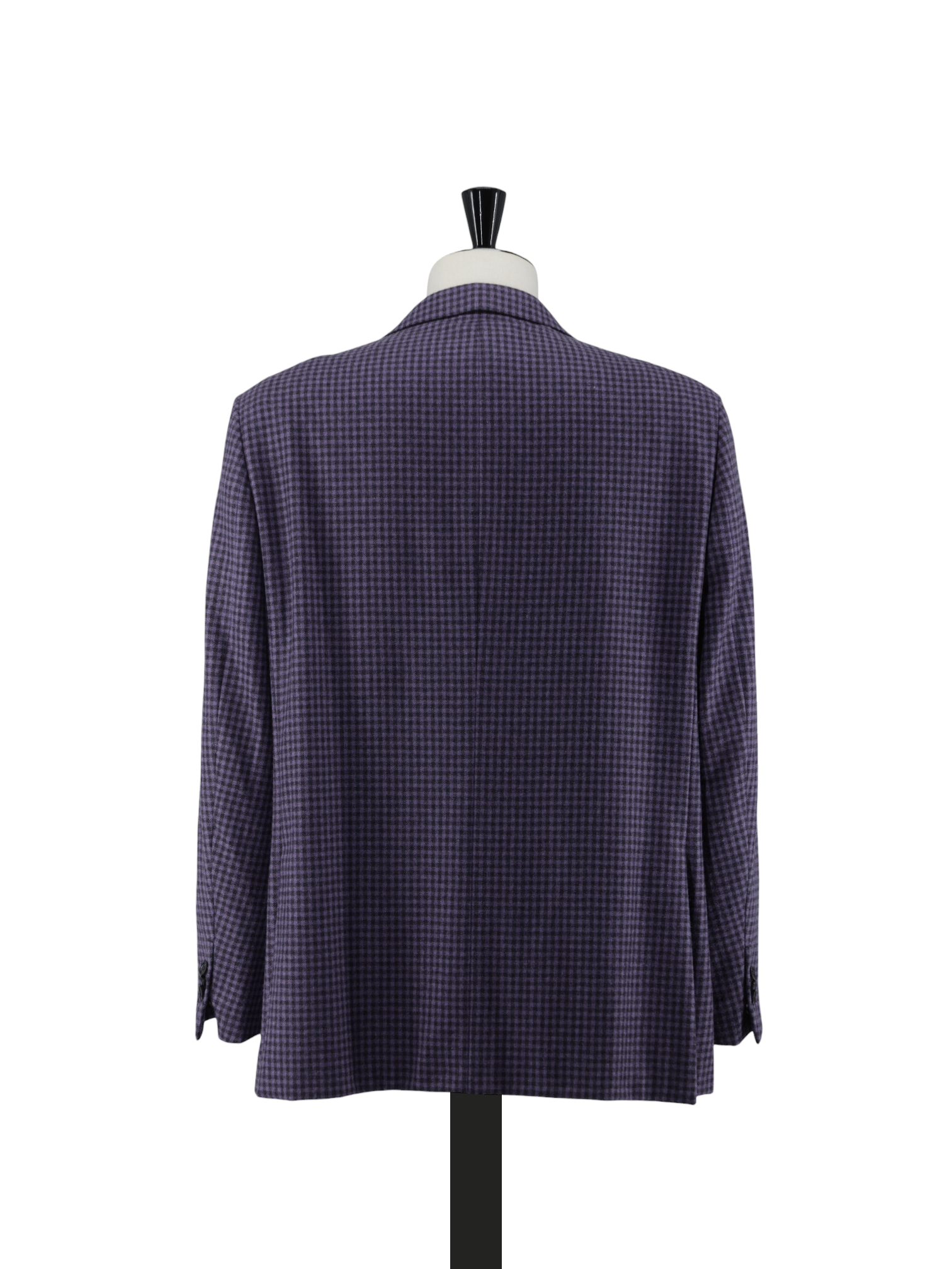 Ermenegildo Zegna Purple Pure Plushy-Wool Gingham Check Jacket