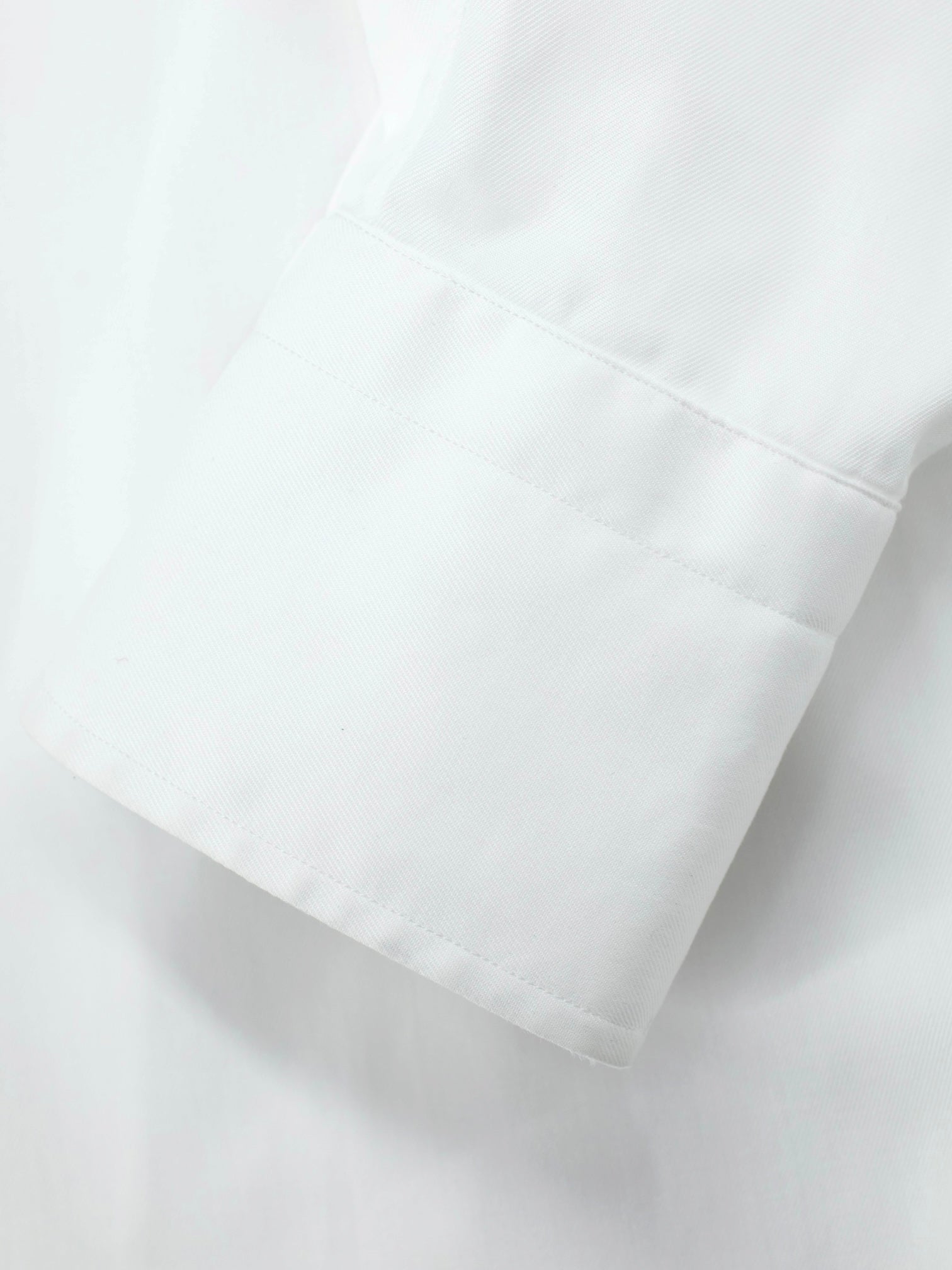Finamore White Alumo Cotton Twill Eduardo Shirt