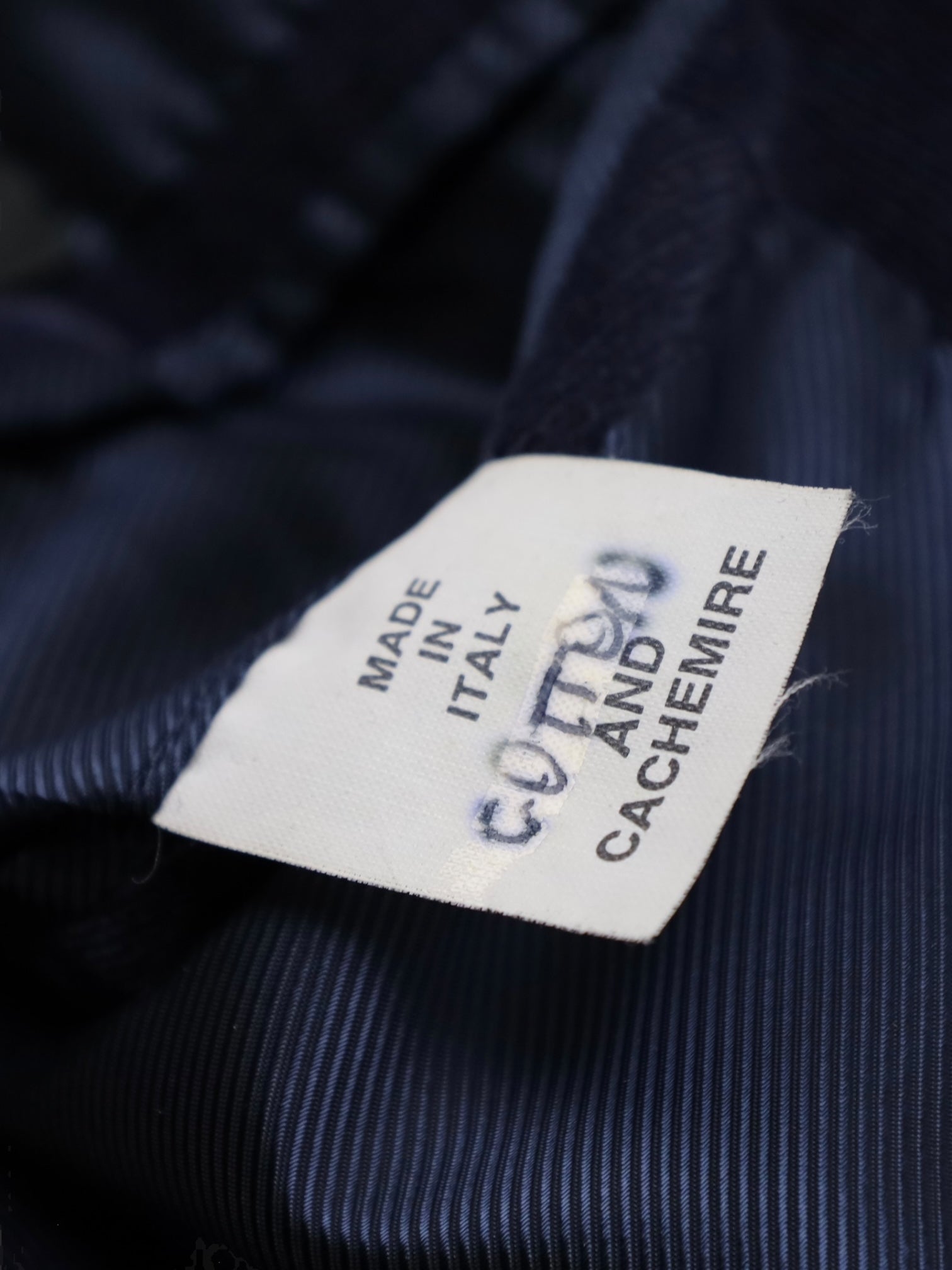 Orazio Luciano Blue Needlecord Cotton & Cashmere Blazer