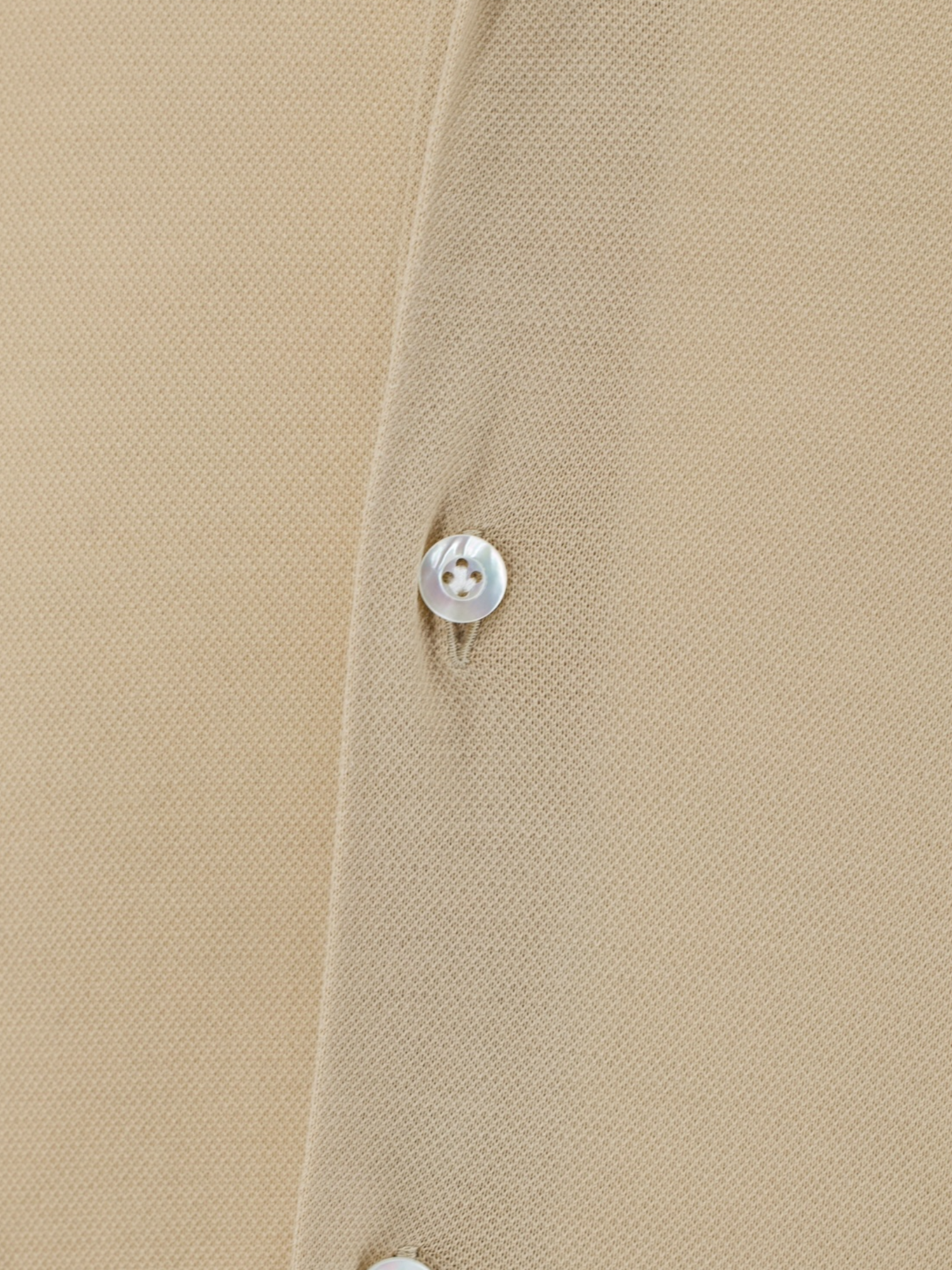 Fray Camel Brown Pique-Knitted Cotton "Gabriel" Shirt