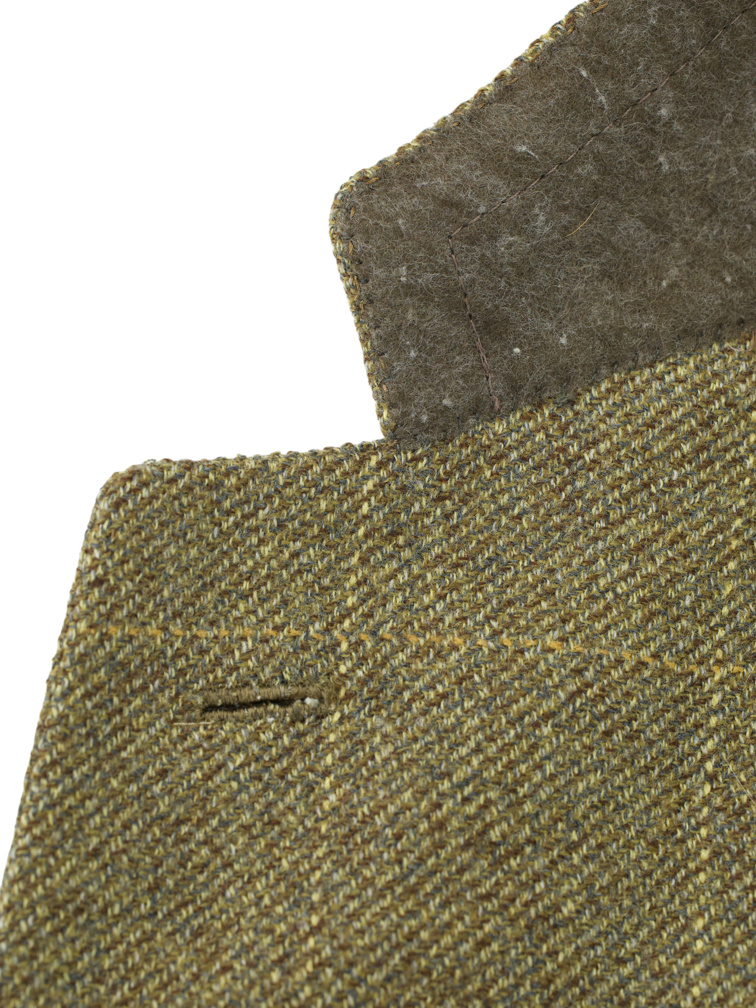 Brioni Moss-Brown Tweed Wool Windowpane Jacket
