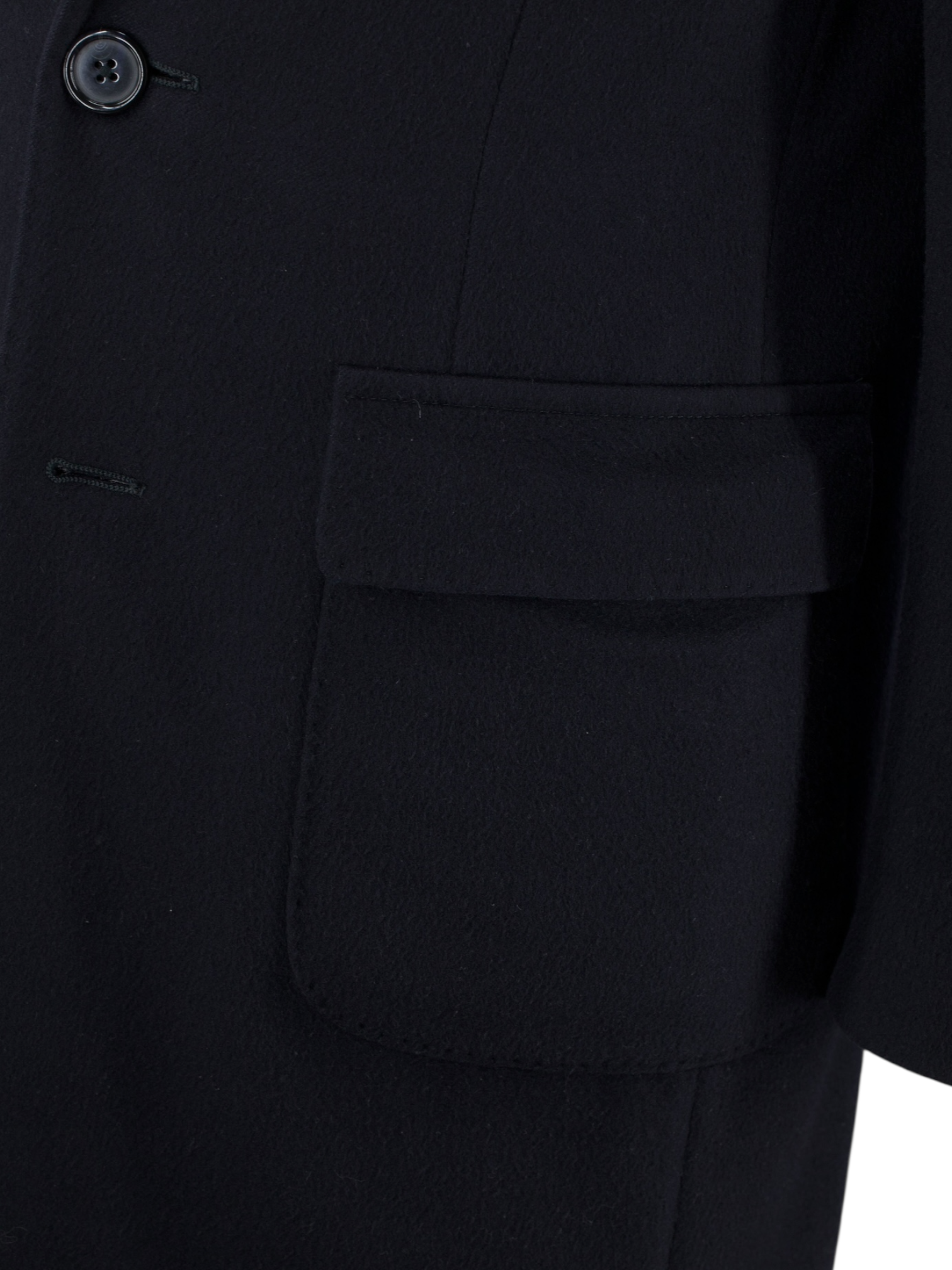 Corneliani Navy Brushed-Wool Classic Overcoat
