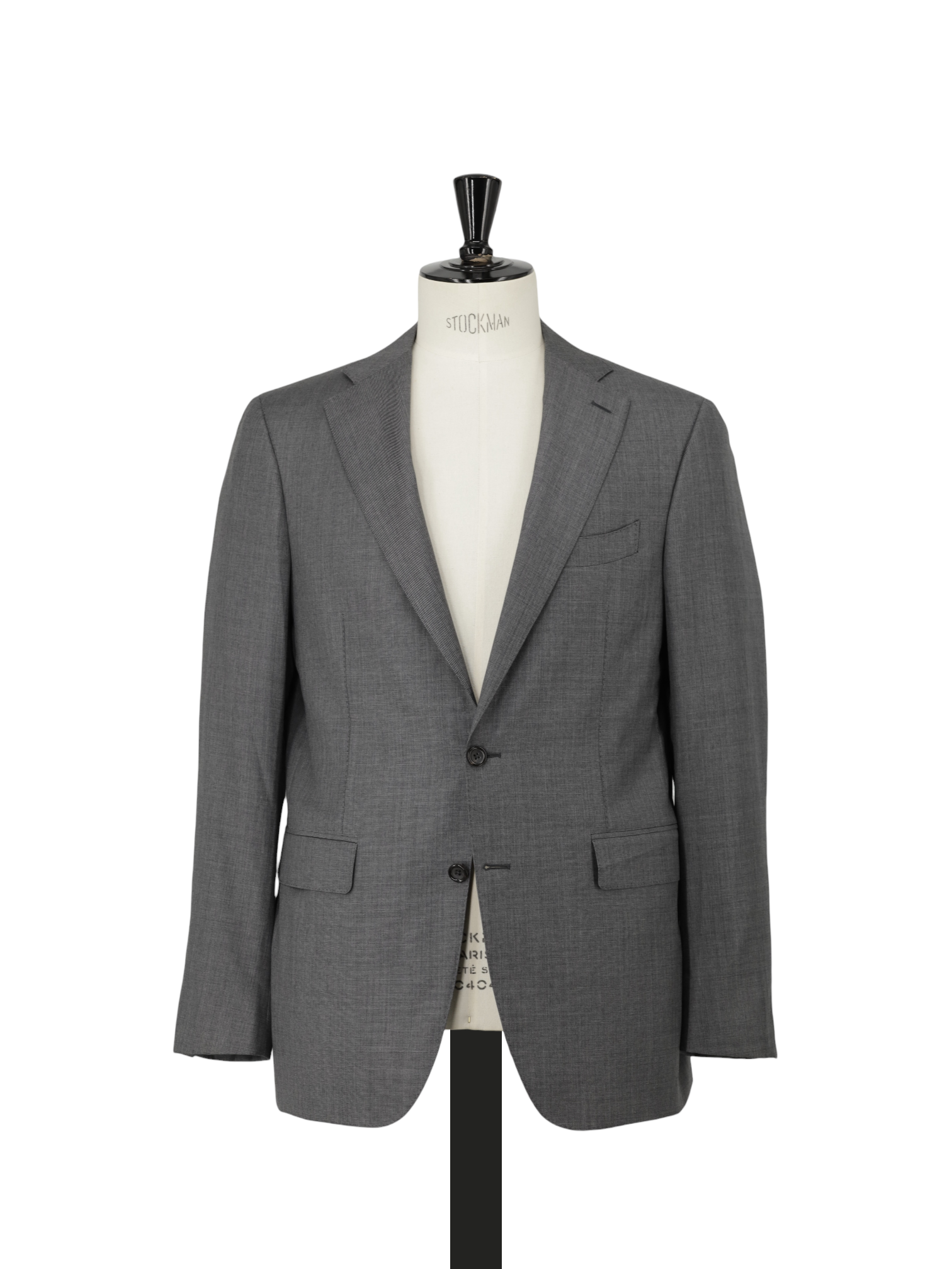 Canali Light Grey Fine-Wool Sharksin Suit