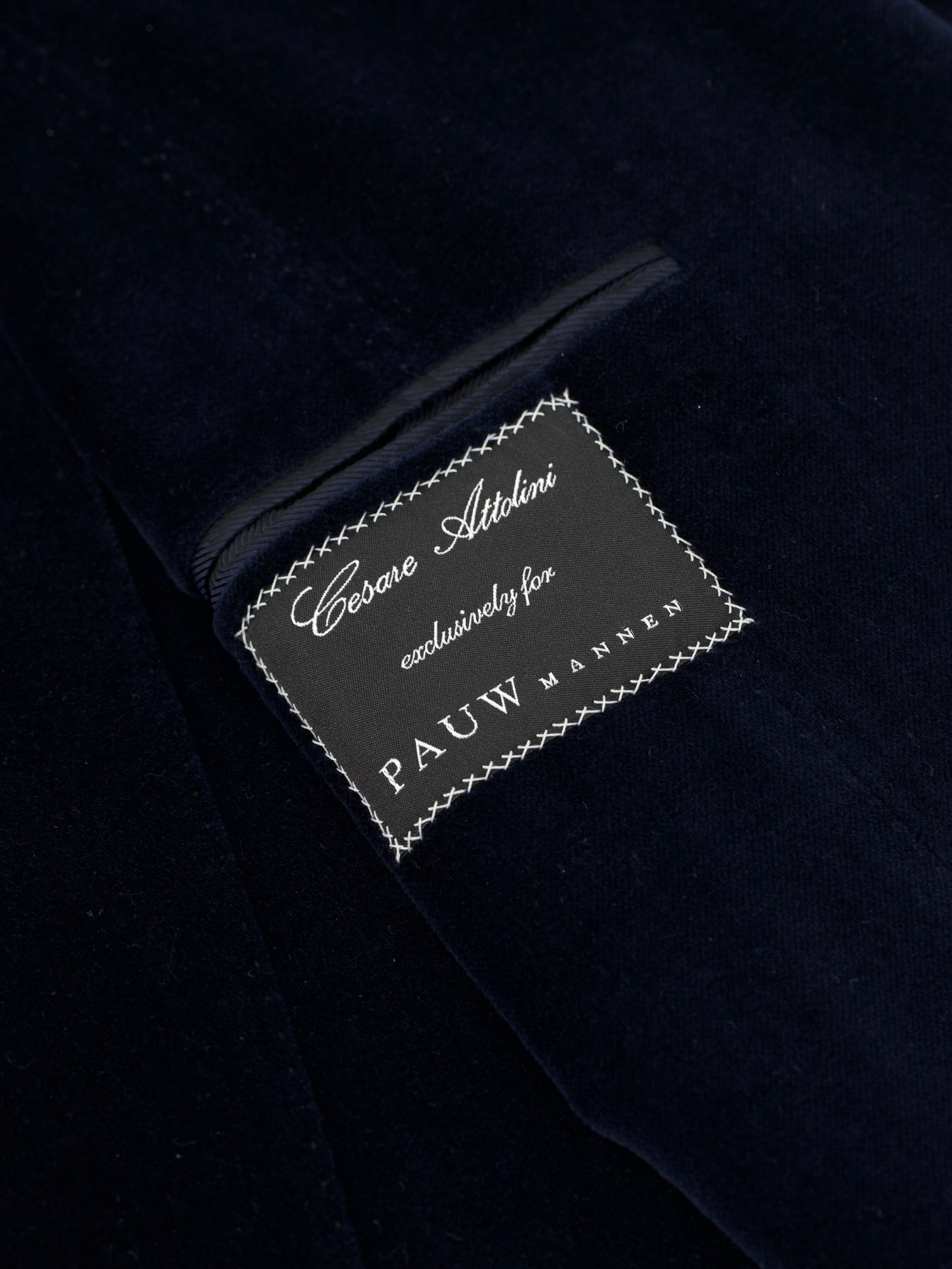 Cesare Attolini Dark Blue Cotton Velvet Smoking Jacket + Waistcoat