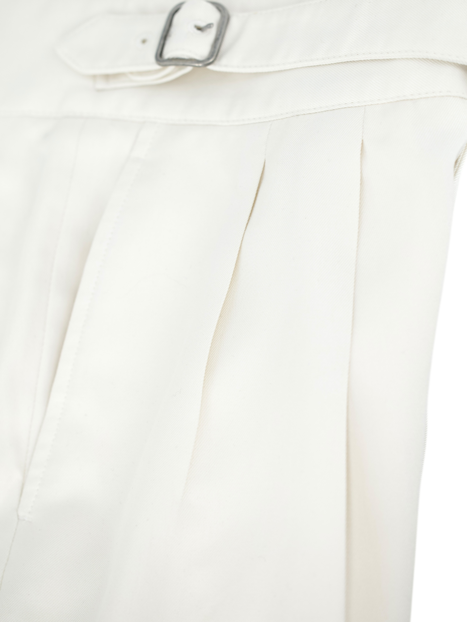 Ralph Lauren Purple Label Ivory Pure-Silk Gurkha Trousers