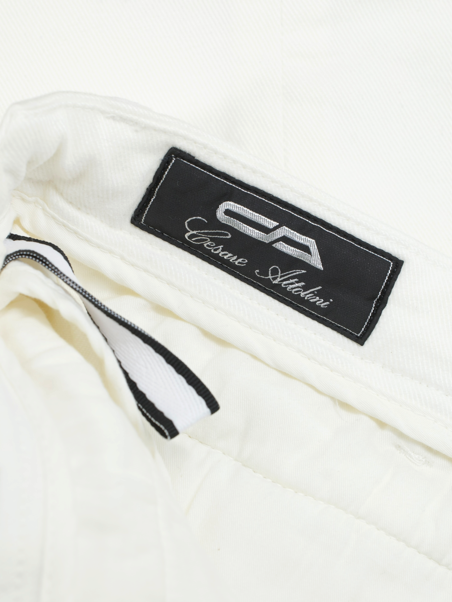 Cesare Attolini White Heavyweight Brushed-Cotton Twill Trousers