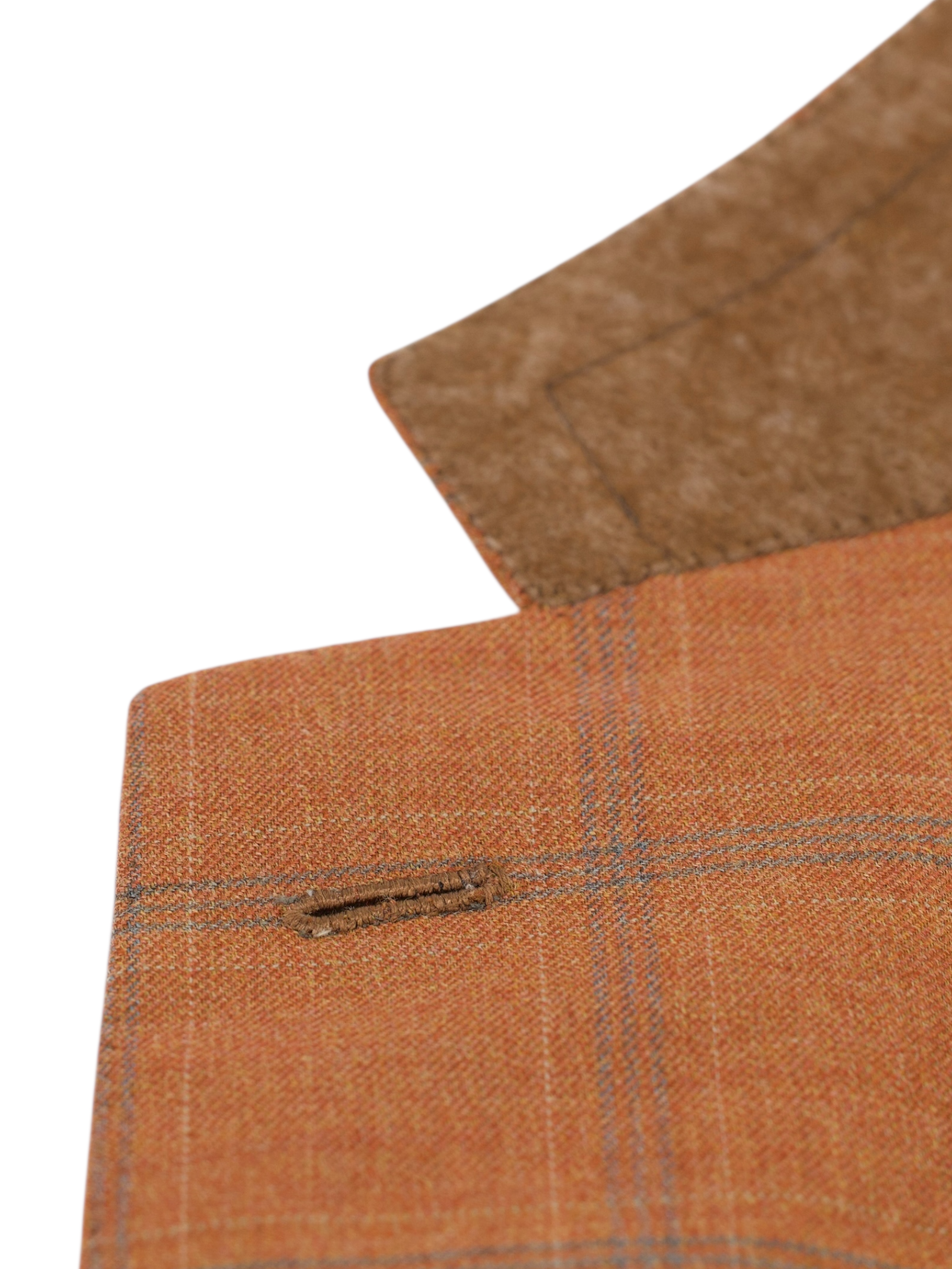 Brioni Terracotta & Blue Fine-Wool Windowpane "Urbino" Jacket