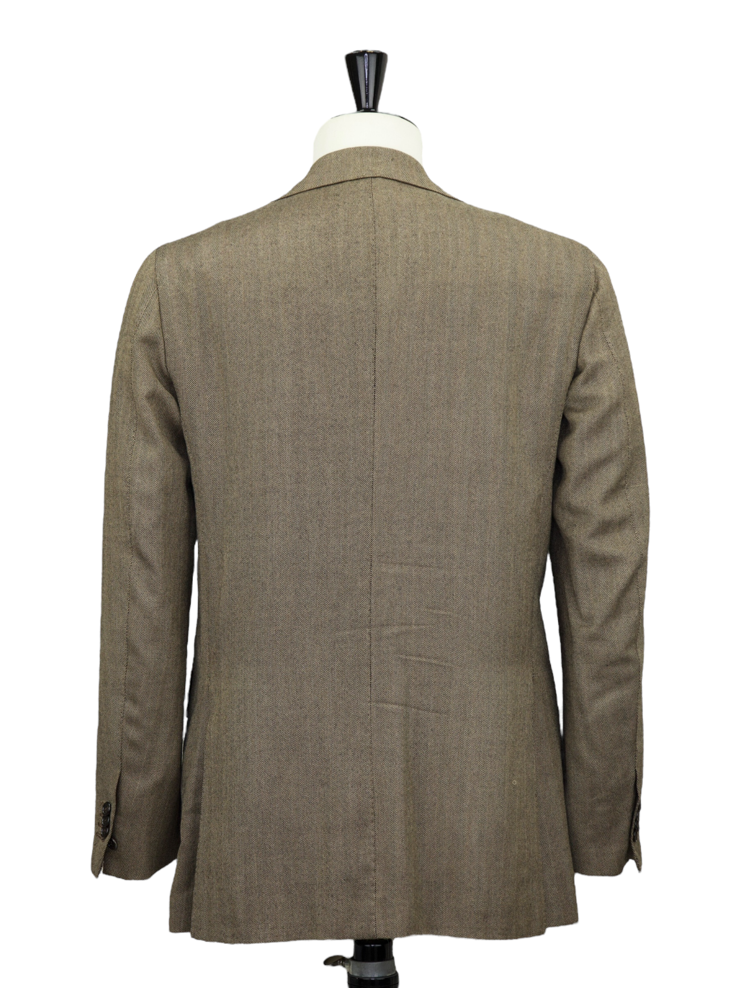 Orazio Luciano Brown Fine-Wool Herringbone Jacket