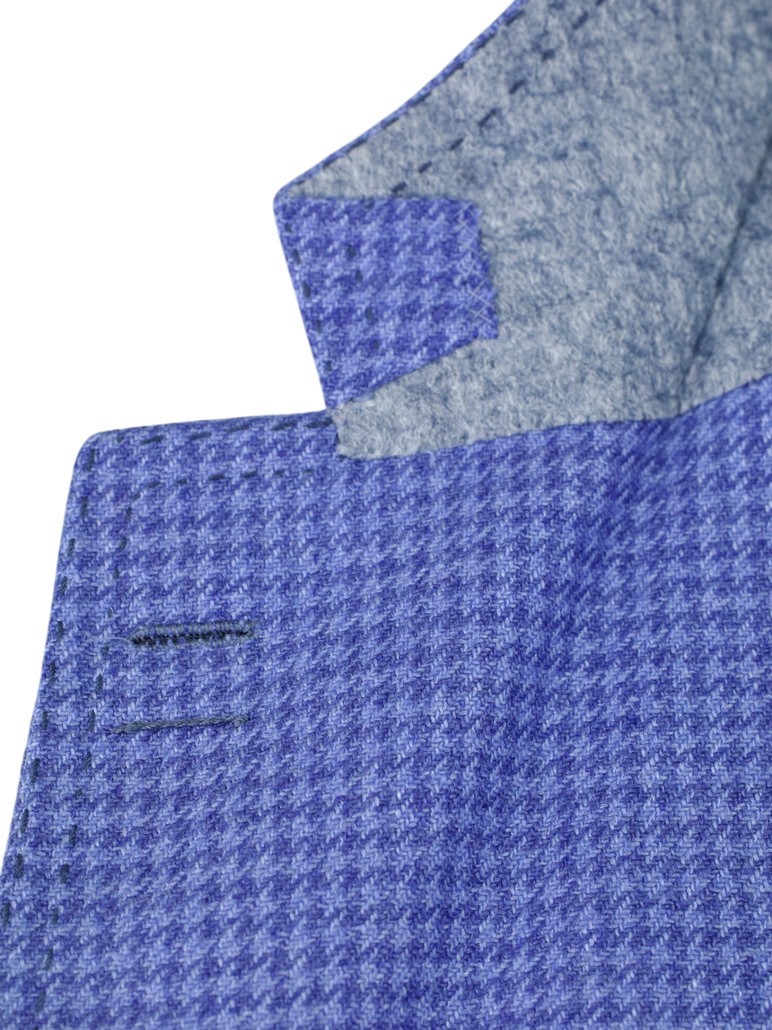 Cesare Attolini Sky Blue Silk & Cashmere Pied de Poule Jacket