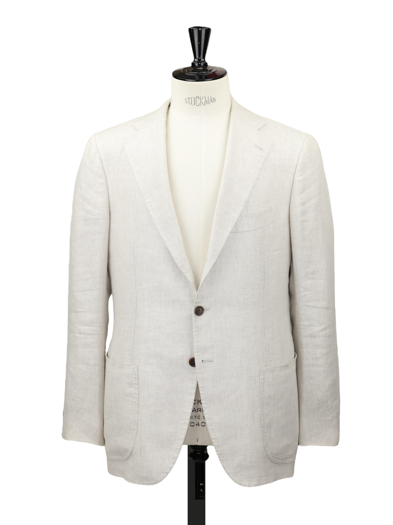 Cesare Attolini Sand Pure-Linen Pinpoint Summer Jacket