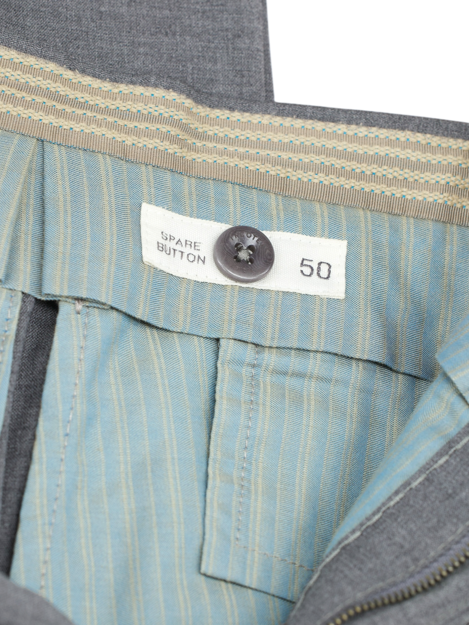 Incotex Light Grey Super 130's Wool Flat-Front Trousers